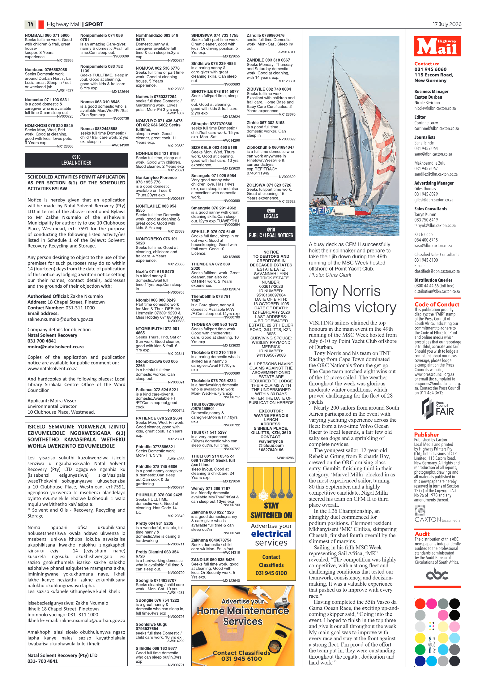 Highway Mail 17 July 2026 page 14