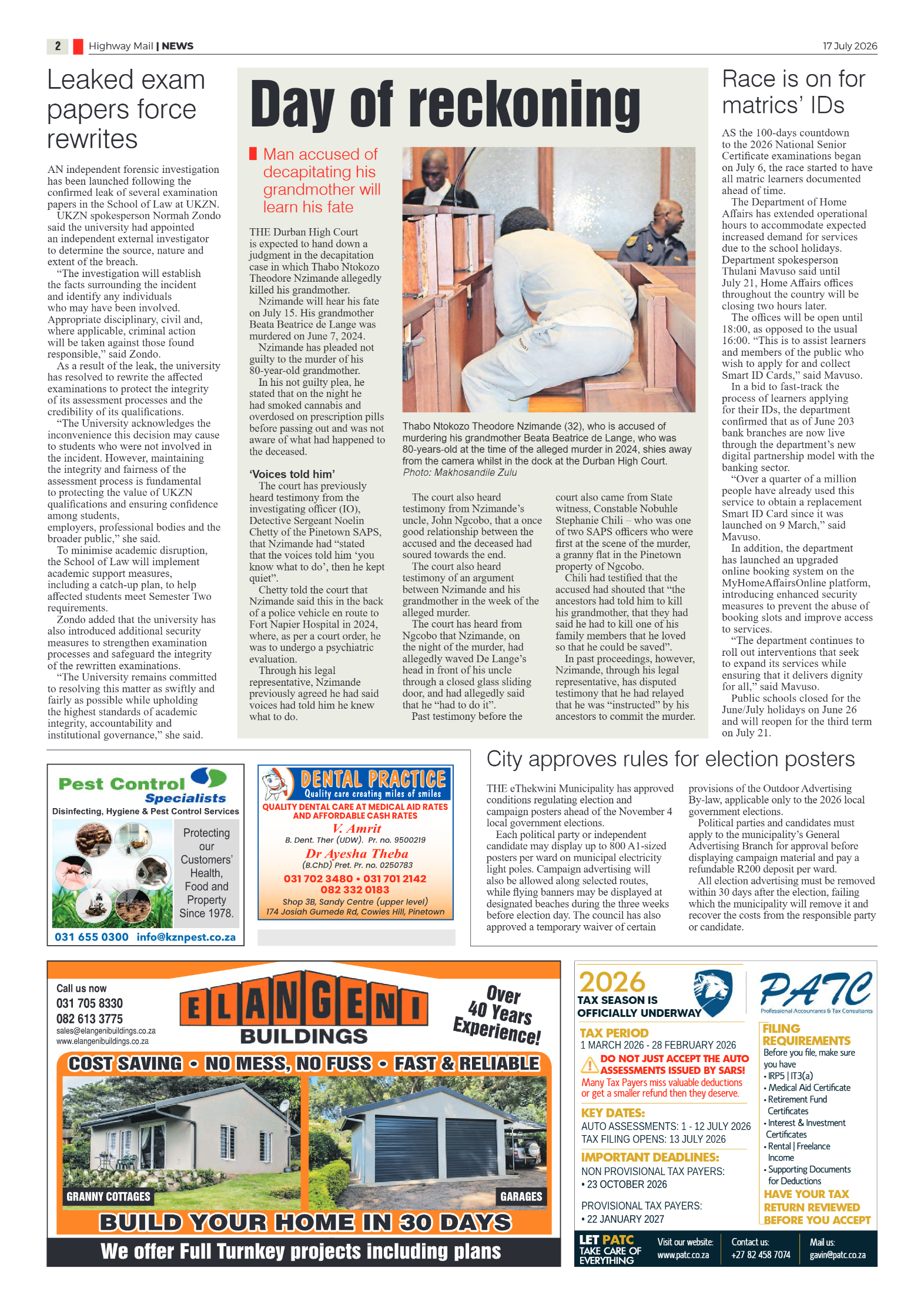 Highway Mail 17 July 2026 page 2