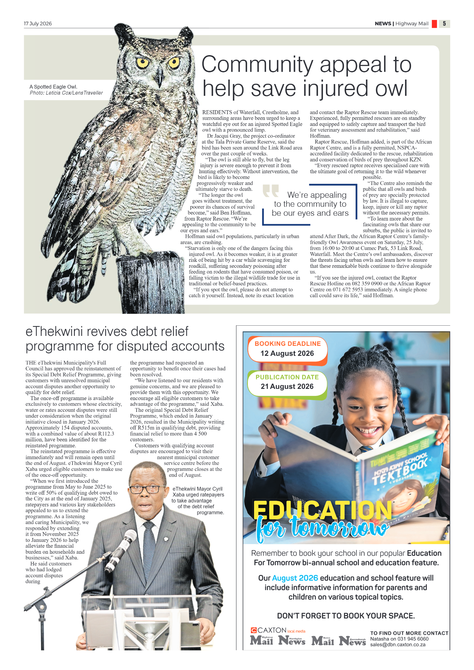 Highway Mail 17 July 2026 page 5