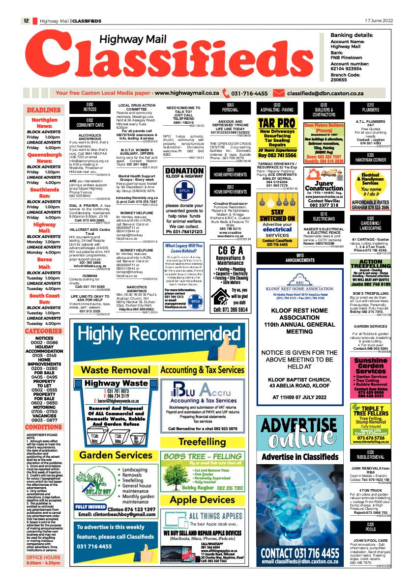 Highway Mail 17 June 2022 page 12