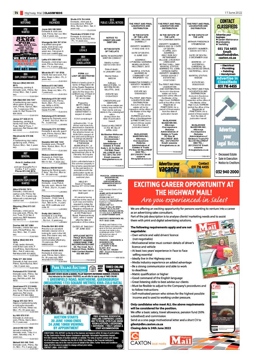 Highway Mail 17 June 2022 page 14