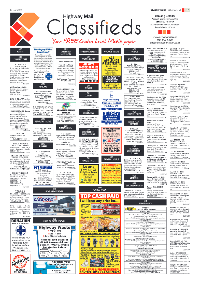 Highway Mail 17 May 2024 page 17