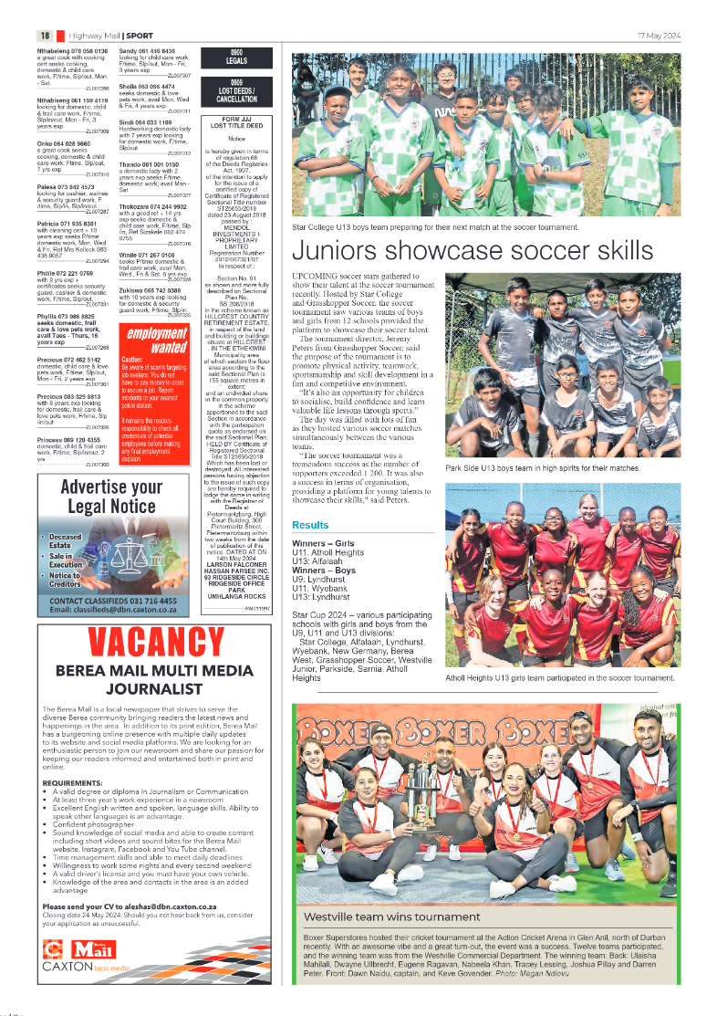 Highway Mail 17 May 2024 page 18