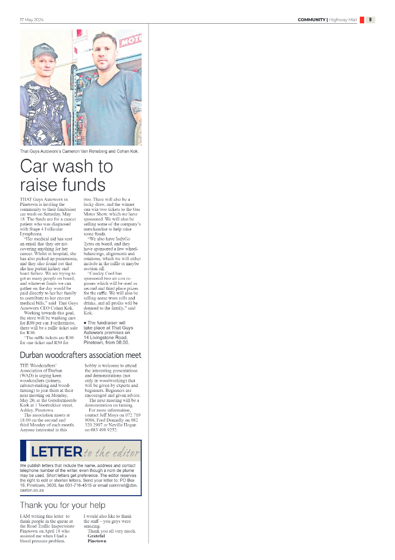 Highway Mail 17 May 2024 page 9