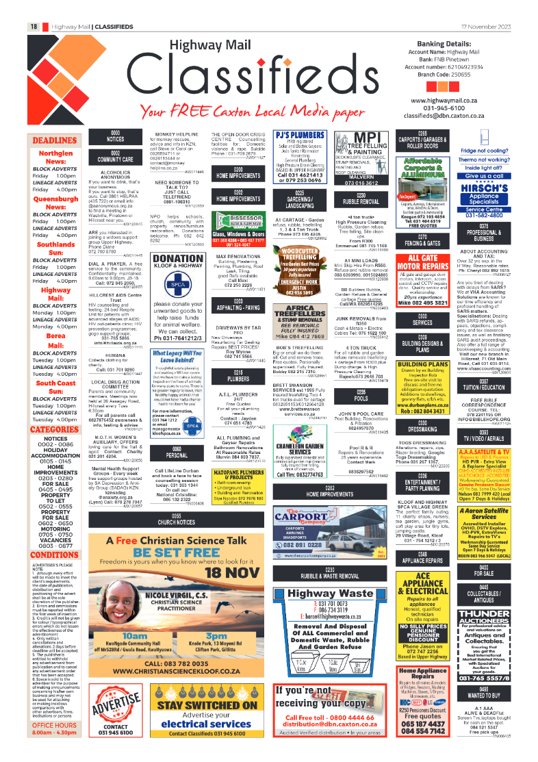 Highway Mail 17 November 2023 page 18
