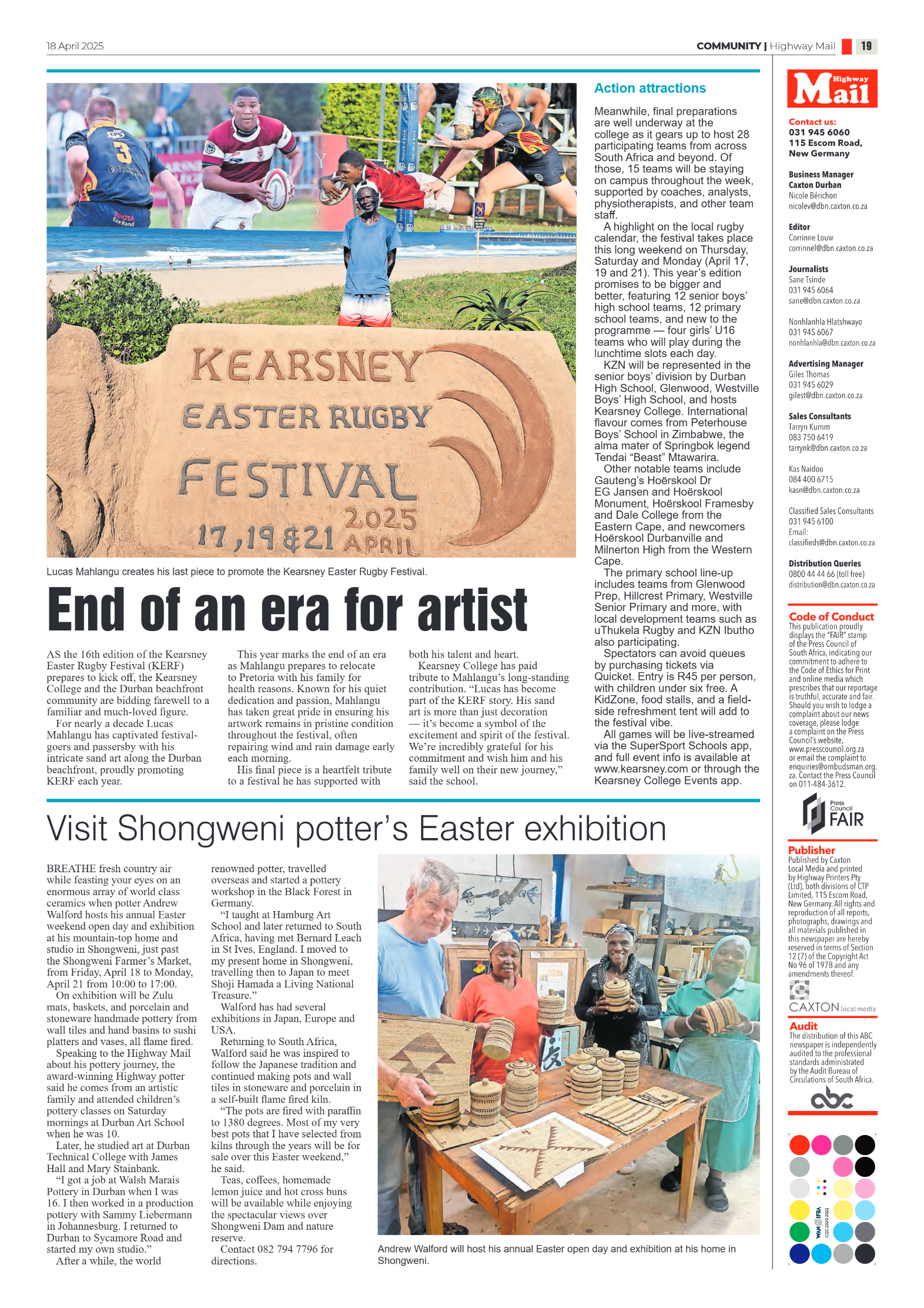 Highway Mail 18 April 2025 page 19
