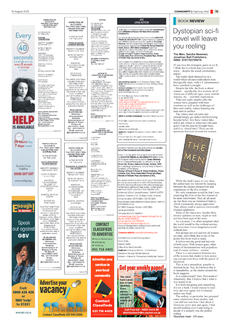 Highway Mail 18 August 2023 page 15