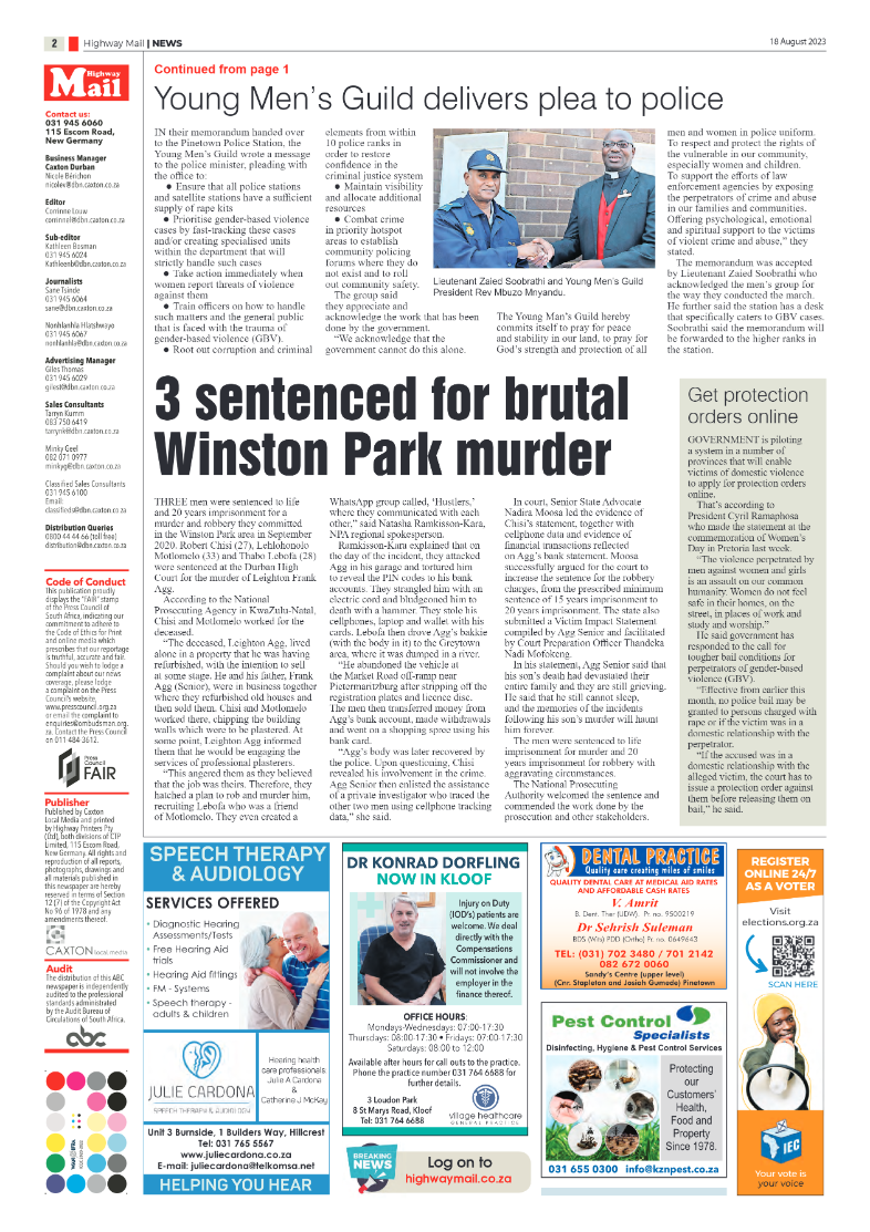 Highway Mail 18 August 2023 page 2