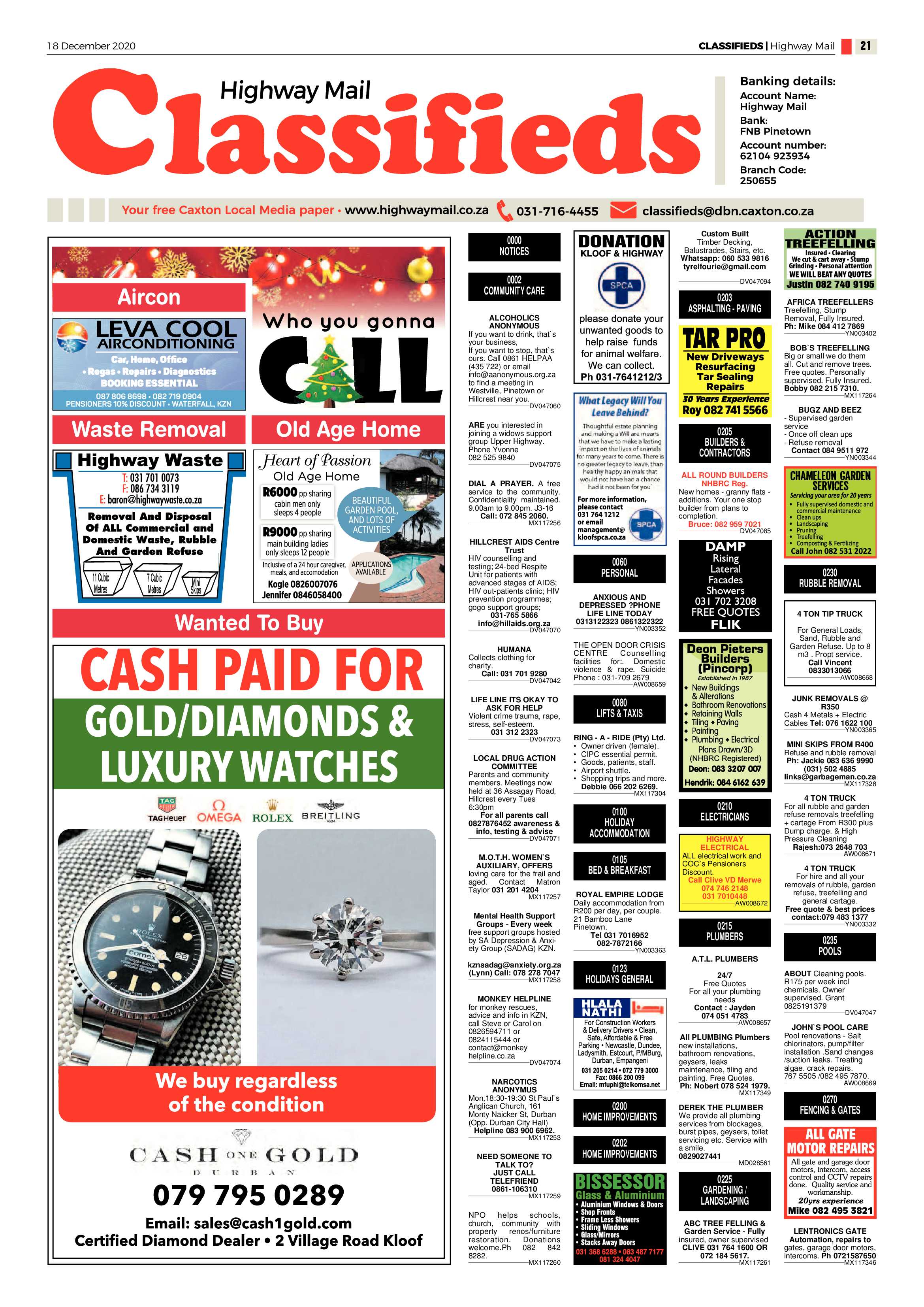 Highway Mail 18 December 2020 page 21