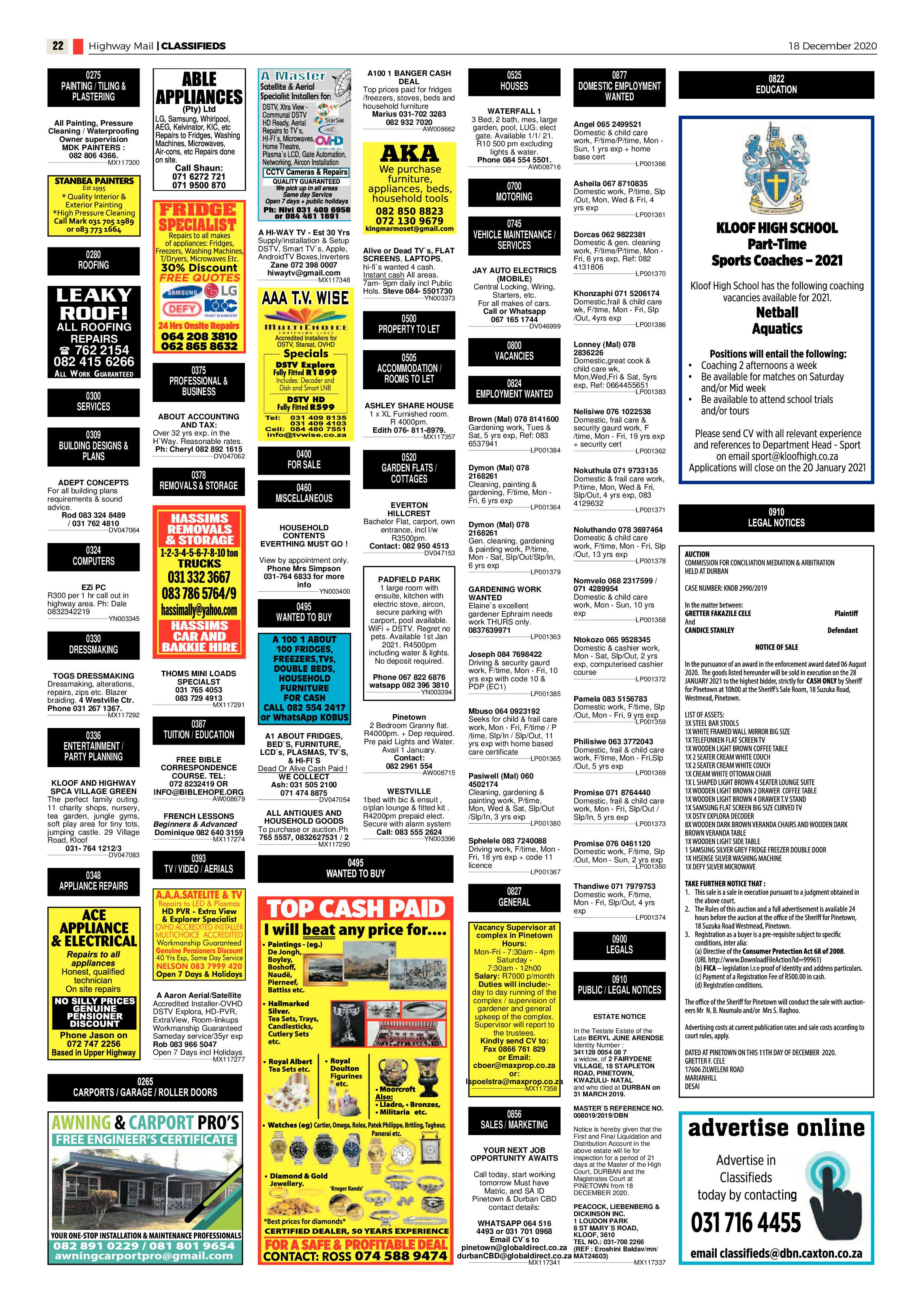 Highway Mail 18 December 2020 page 22