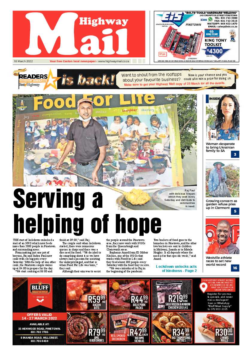 Highway Mail 18 March 2022 page 1