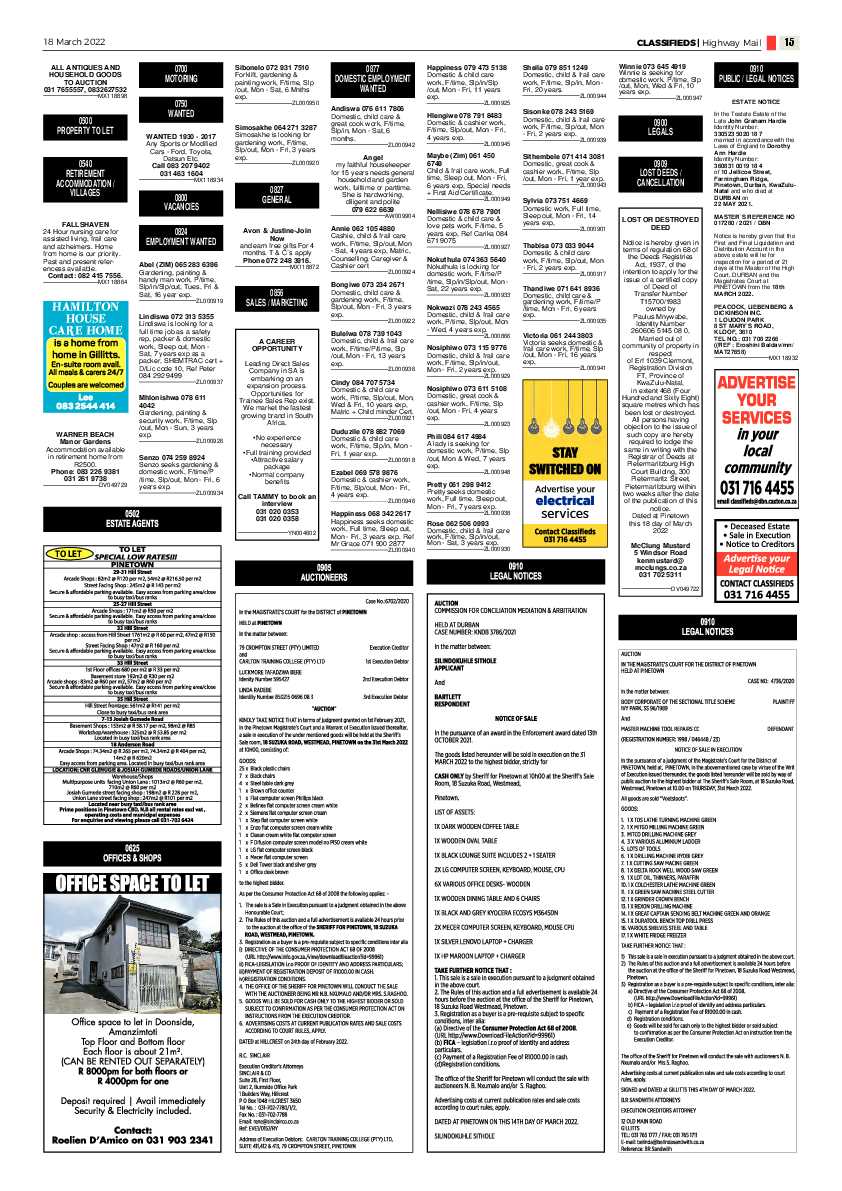 Highway Mail 18 March 2022 page 15