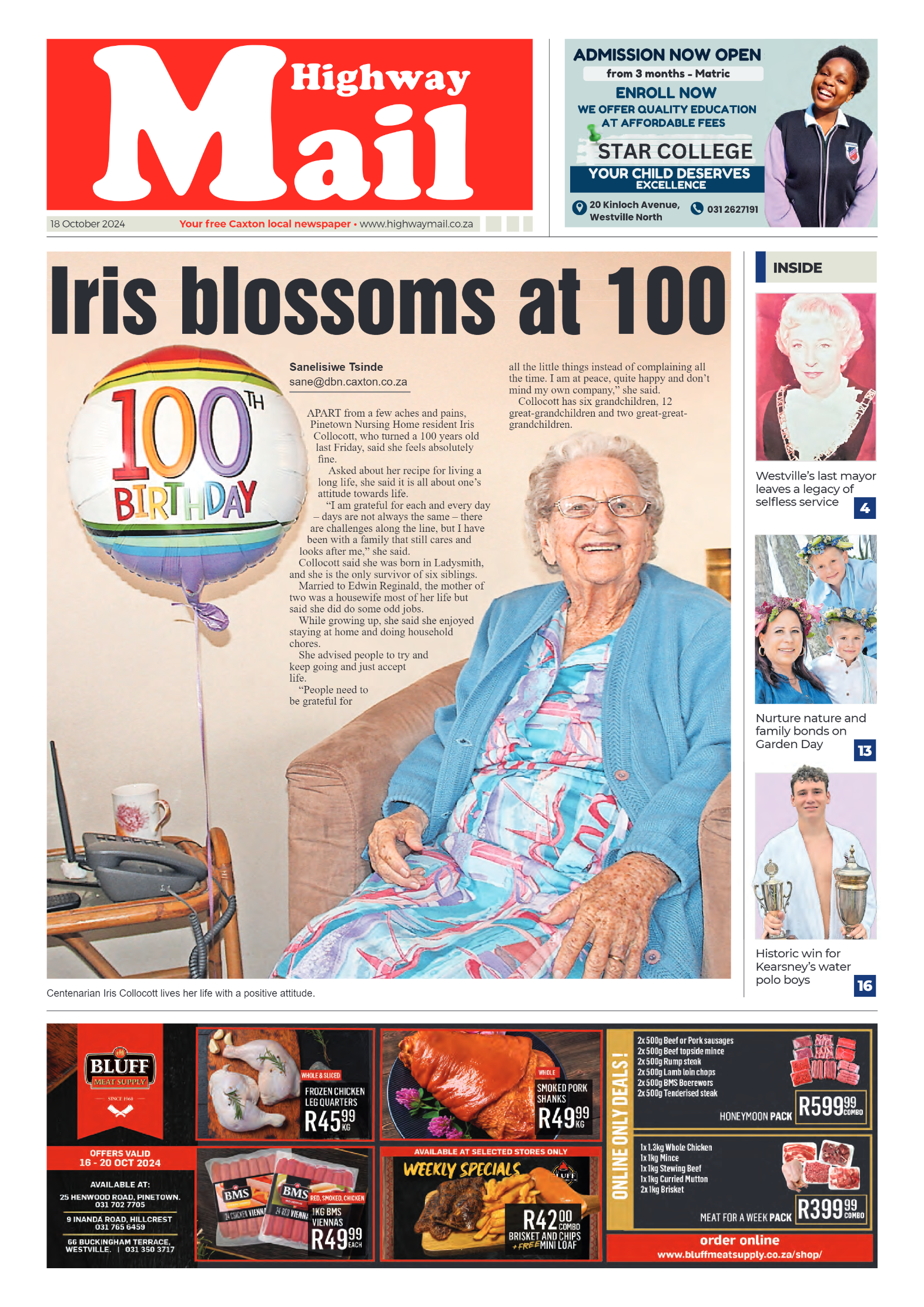 Highway Mail 18 October 2024 page 1
