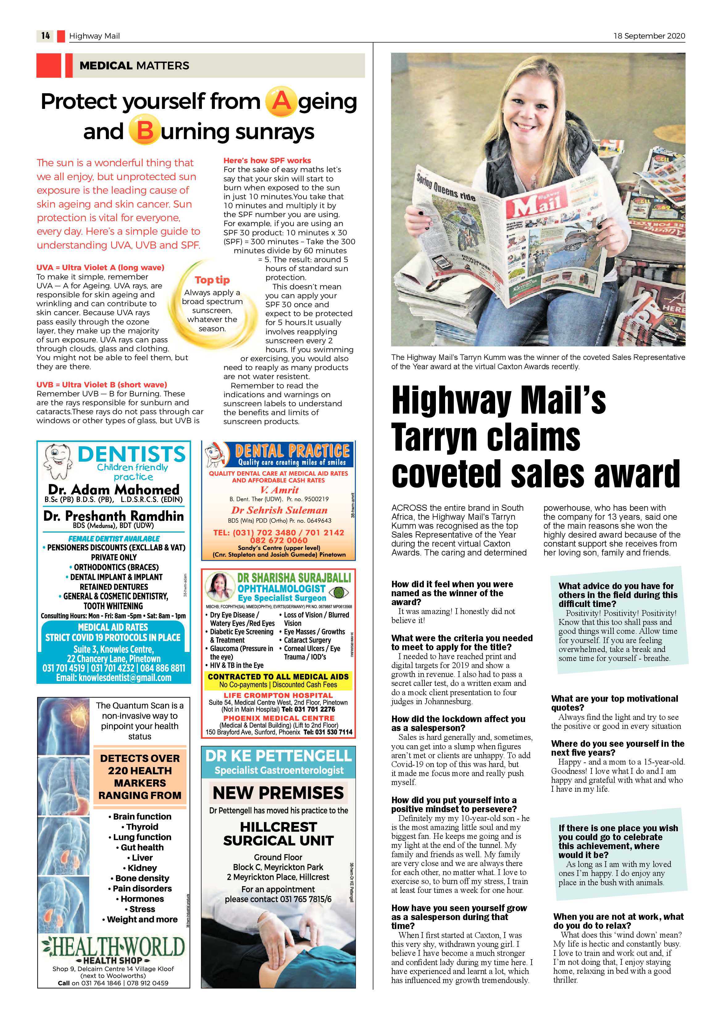 Highway Mail 18 September 2020 page 14