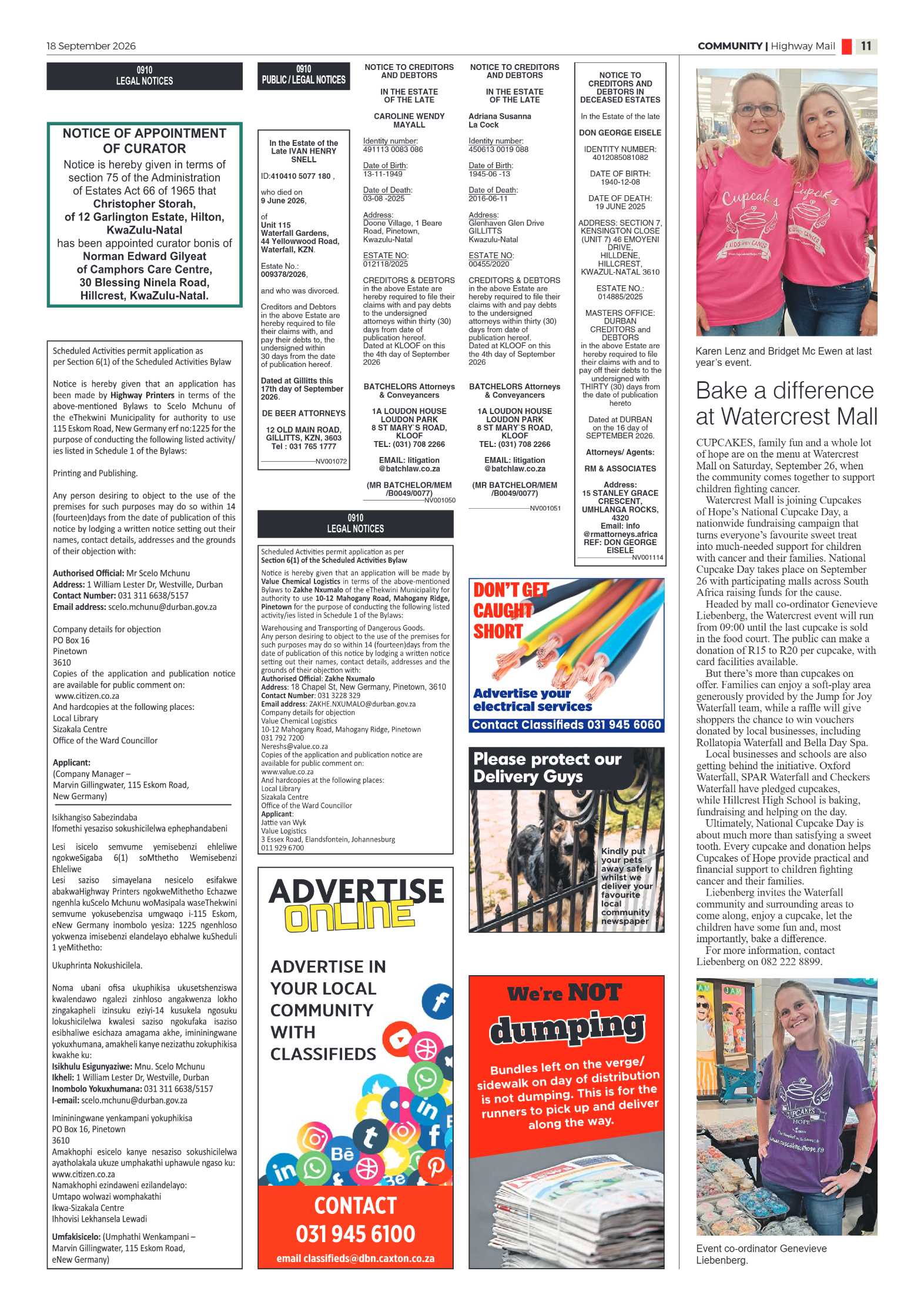 Highway Mail 18 September 2026 page 11