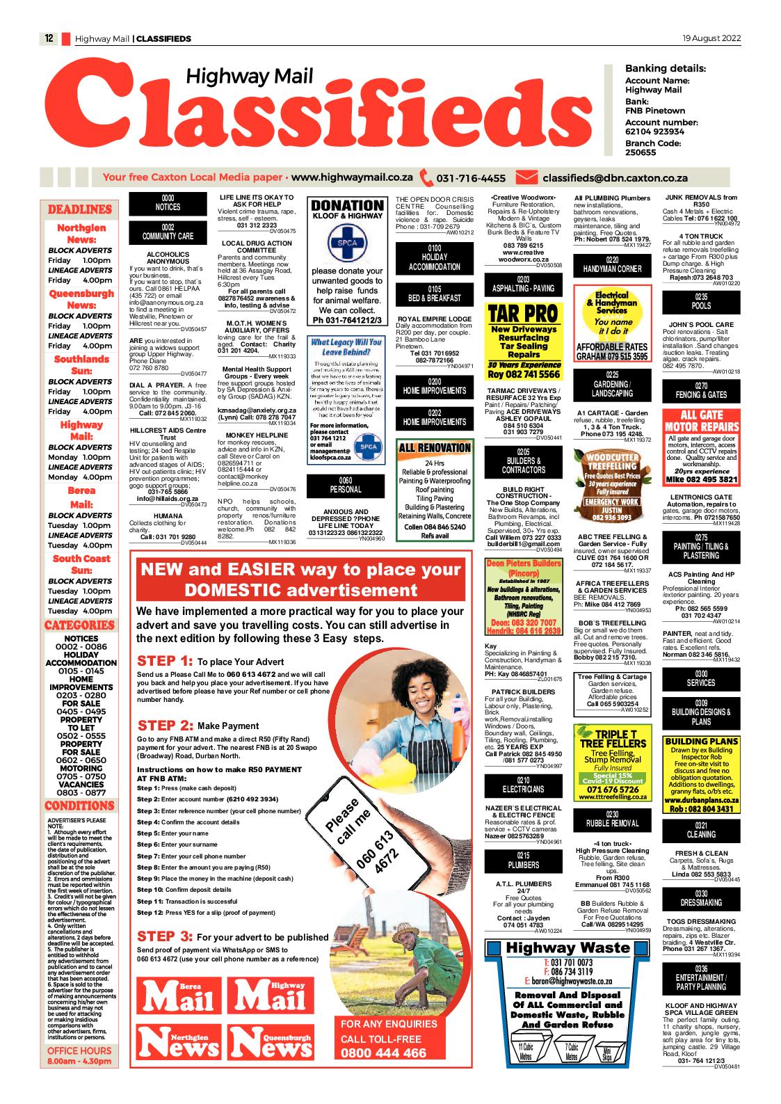 Highway Mail 19 August 2022 page 12