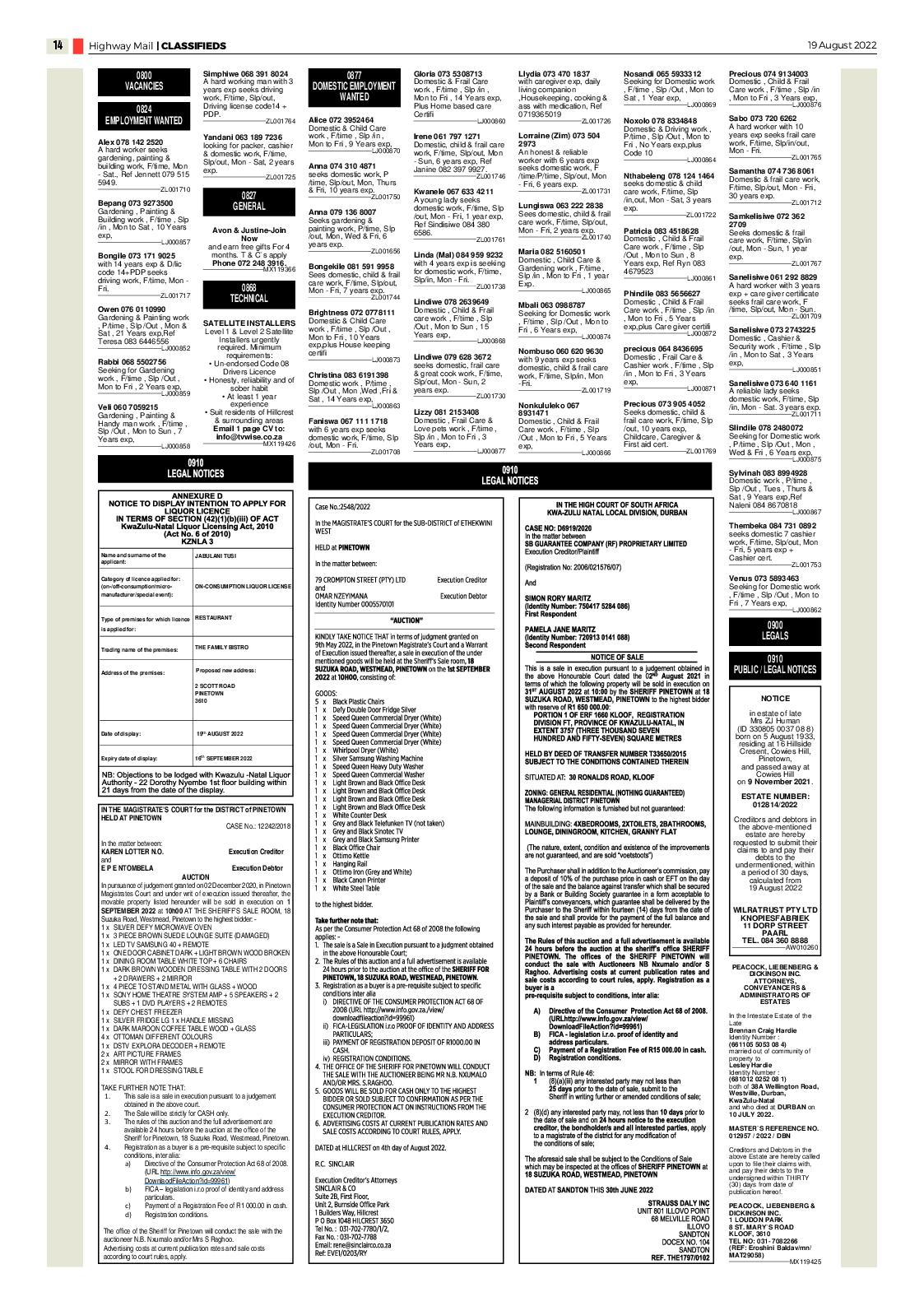 Highway Mail 19 August 2022 page 14