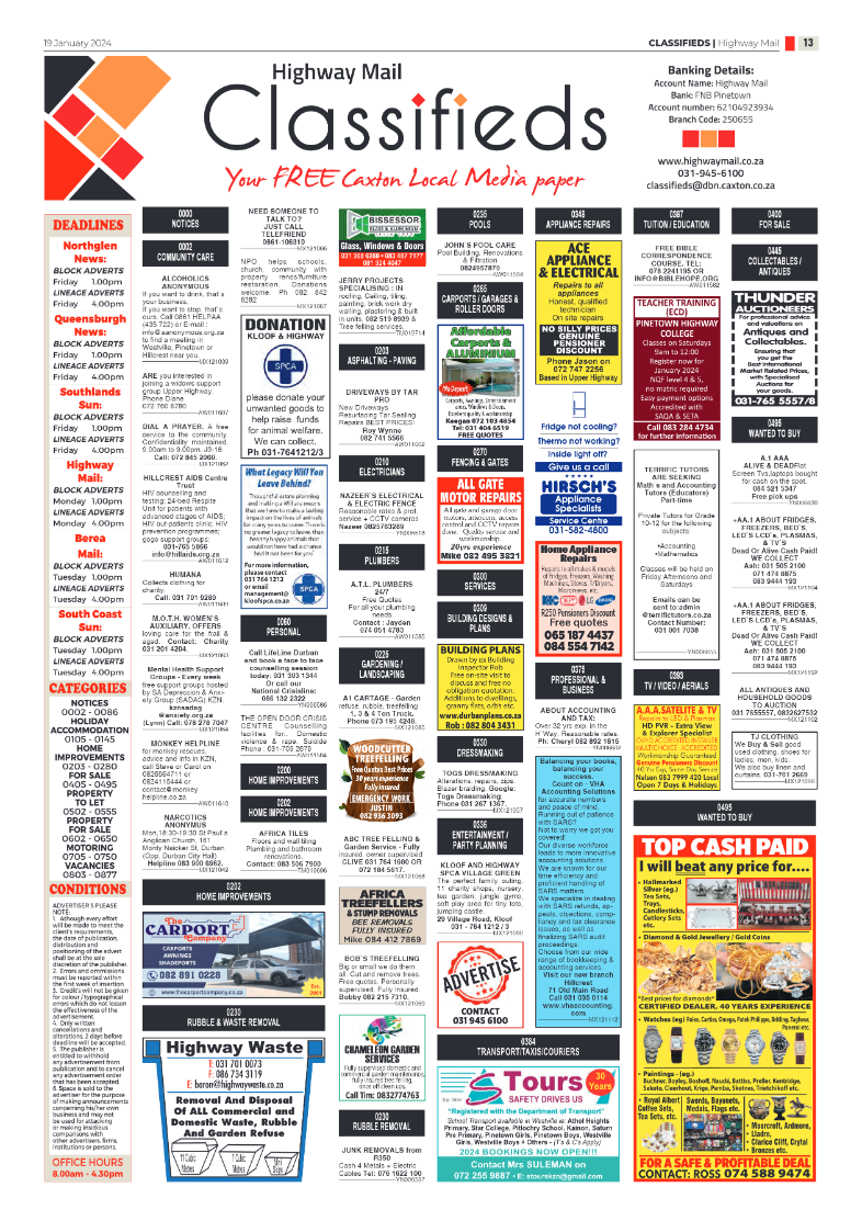 Highway Mail 19 January 2024 page 13