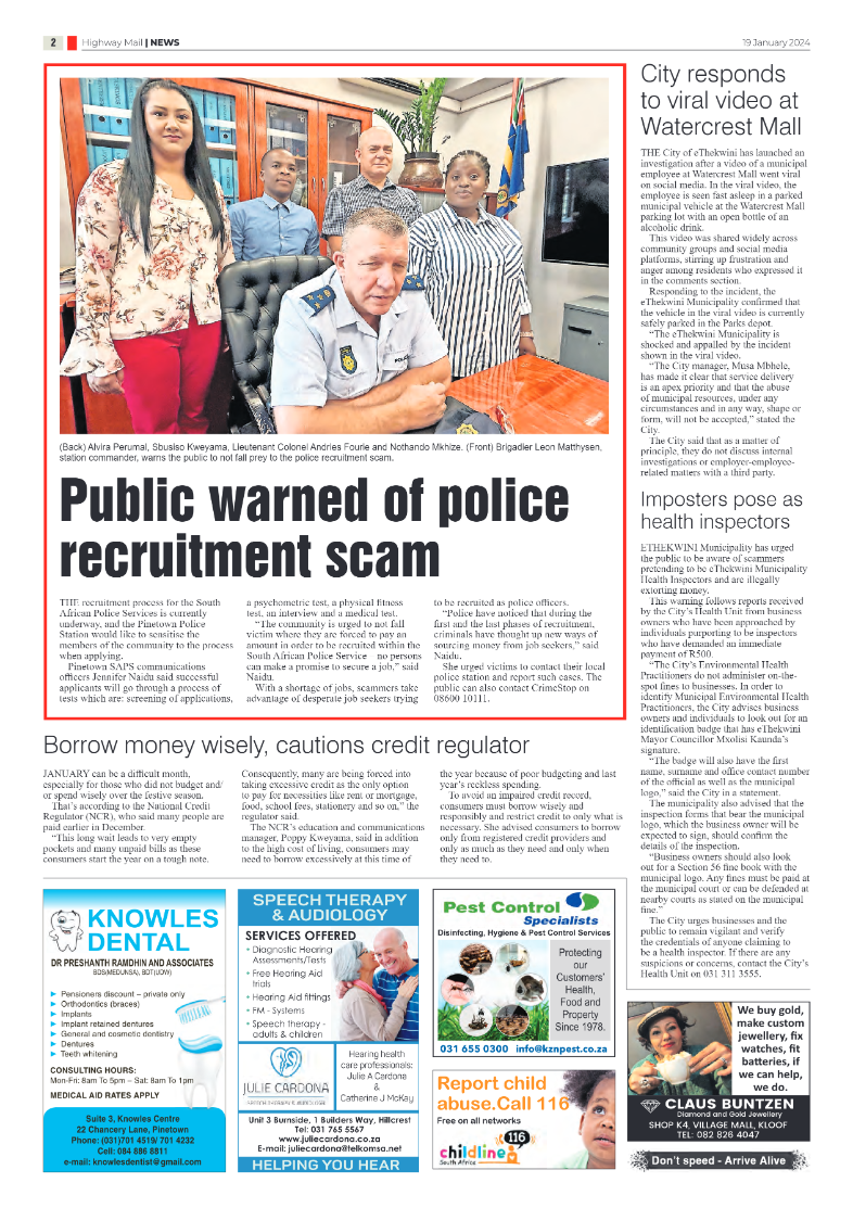 Highway Mail 19 January 2024 page 2