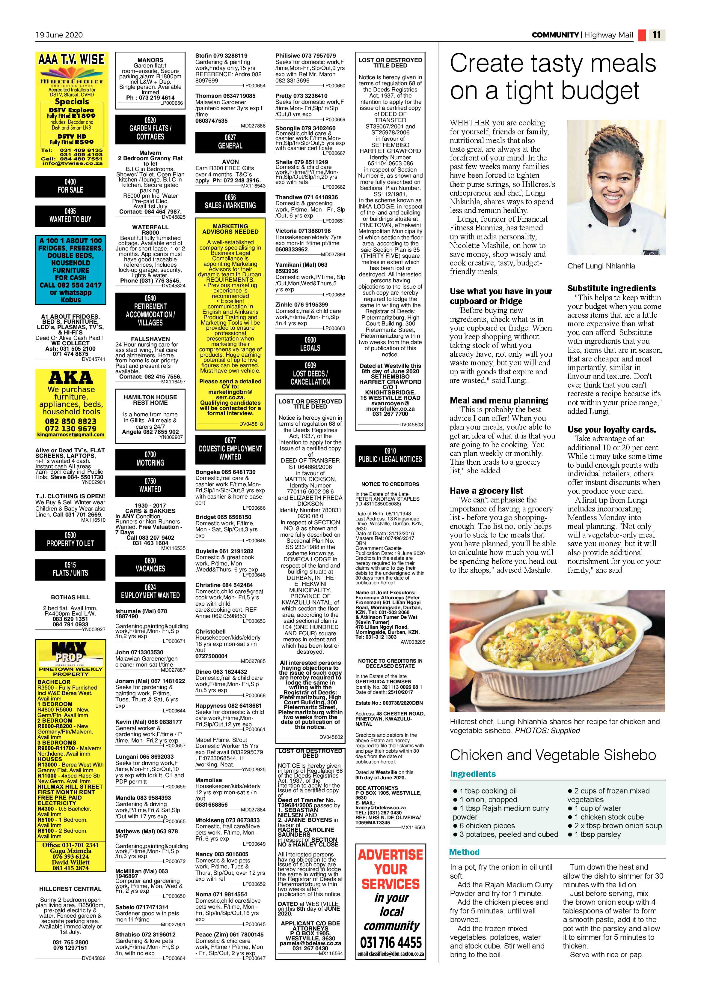 Highway Mail 19 June 2020 page 11