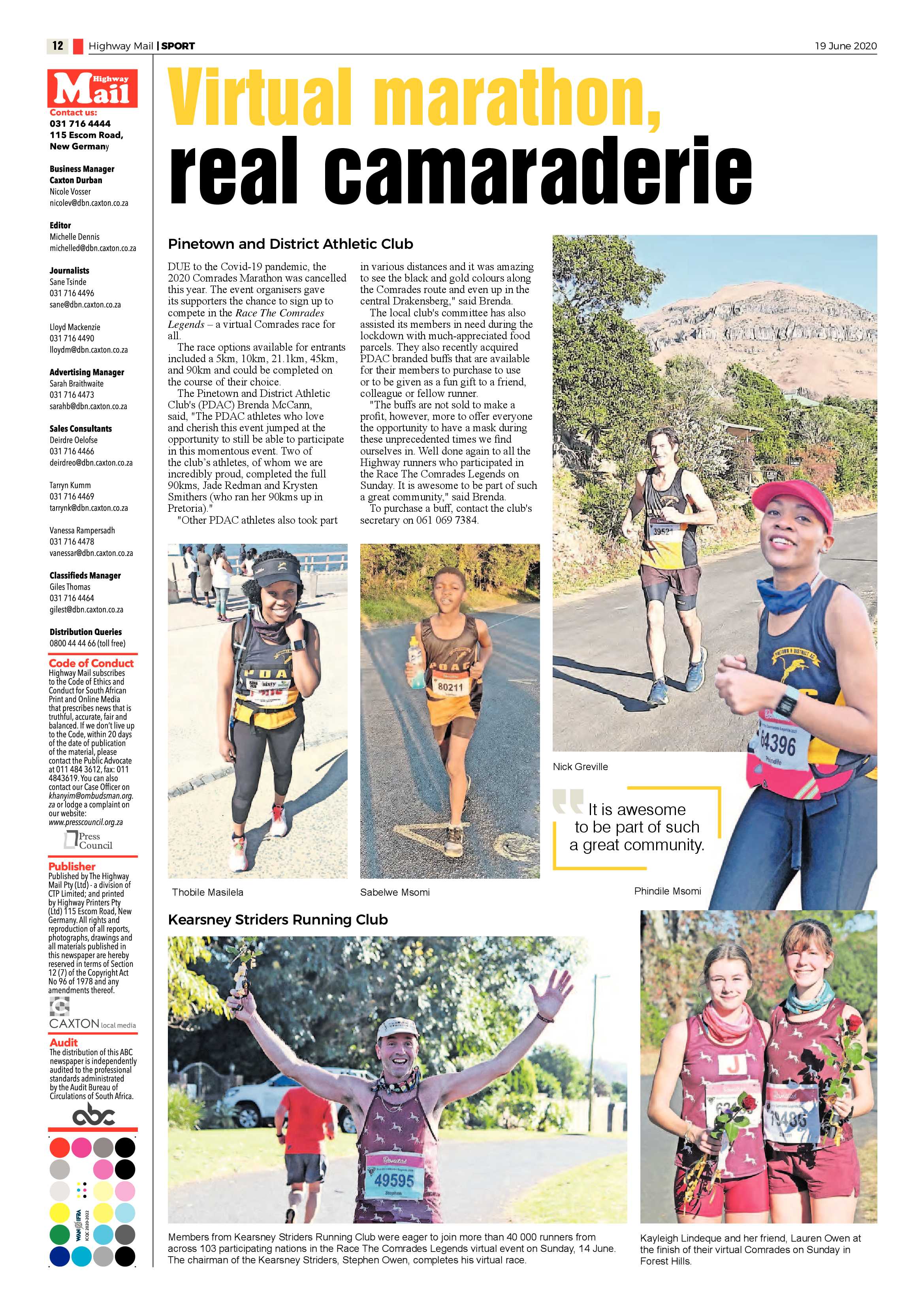 Highway Mail 19 June 2020 page 12