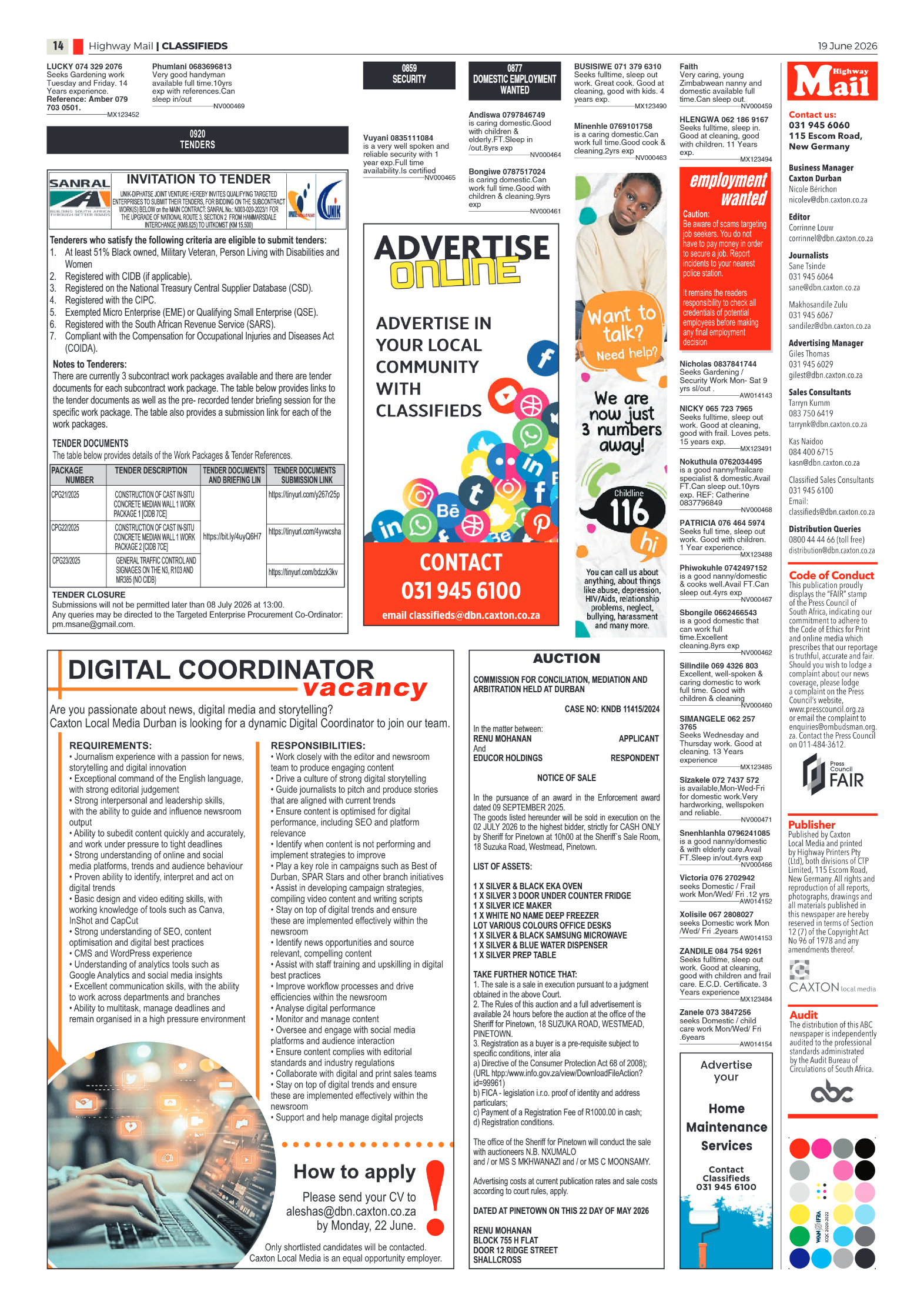 Highway Mail 19 June 2026 page 14