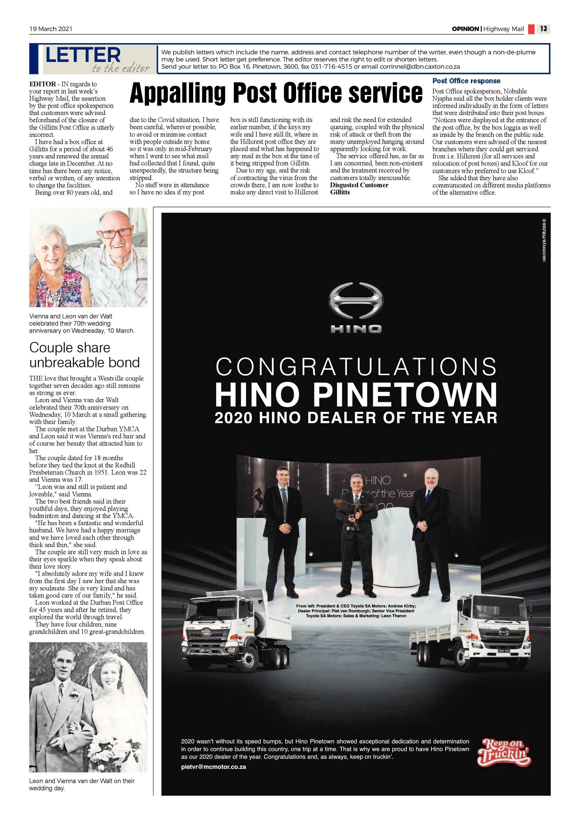 Highway Mail 19 March 2021 page 13