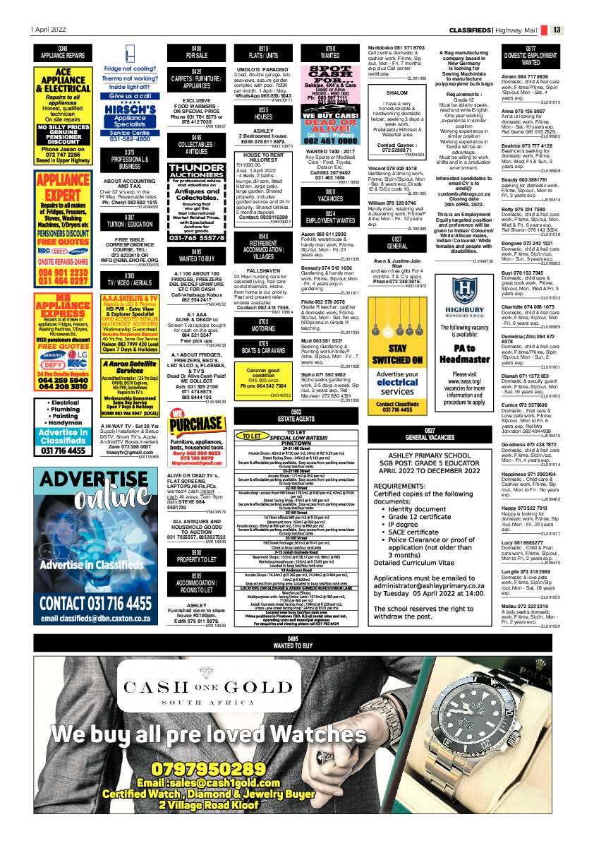 Highway Mail 1 April 2022 page 13