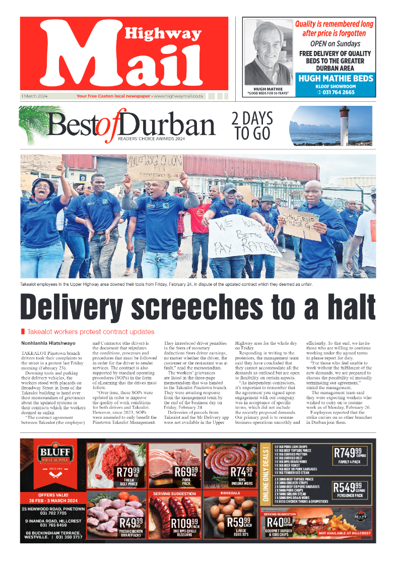 Highway Mail 1 March 2024 page 1