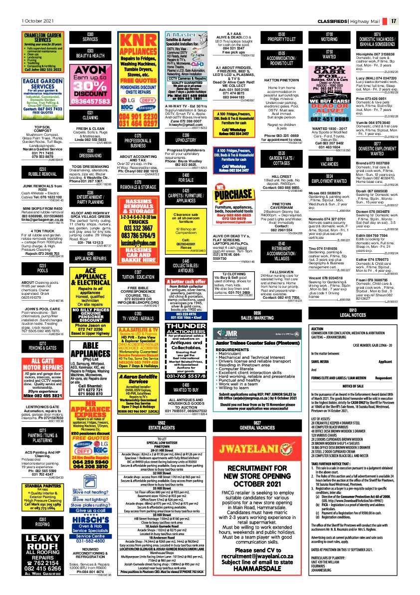 Highway Mail 1 October 2021 page 17