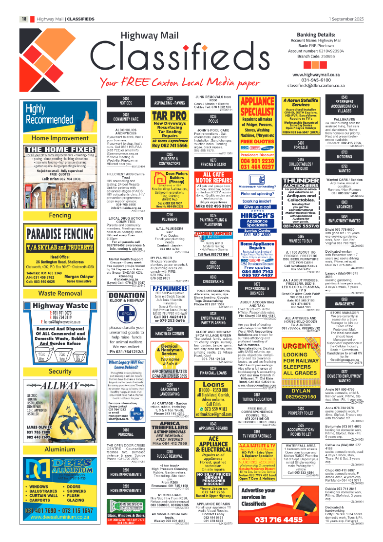 Highway Mail 1 September 2023 page 18
