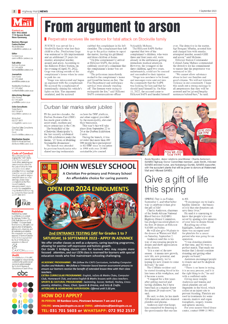 Highway Mail 1 September 2023 page 2