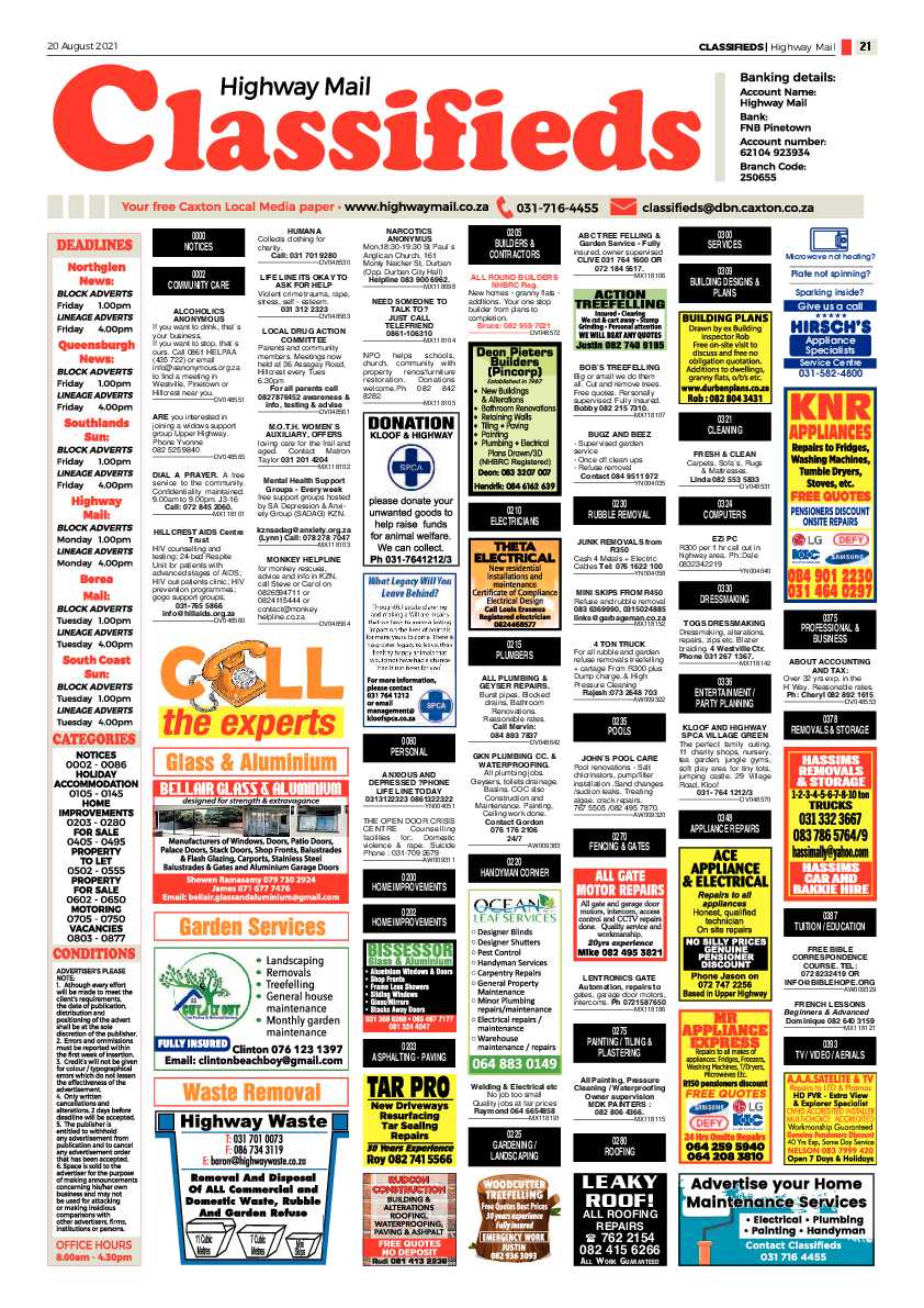 Highway Mail 20 August 2021 page 21