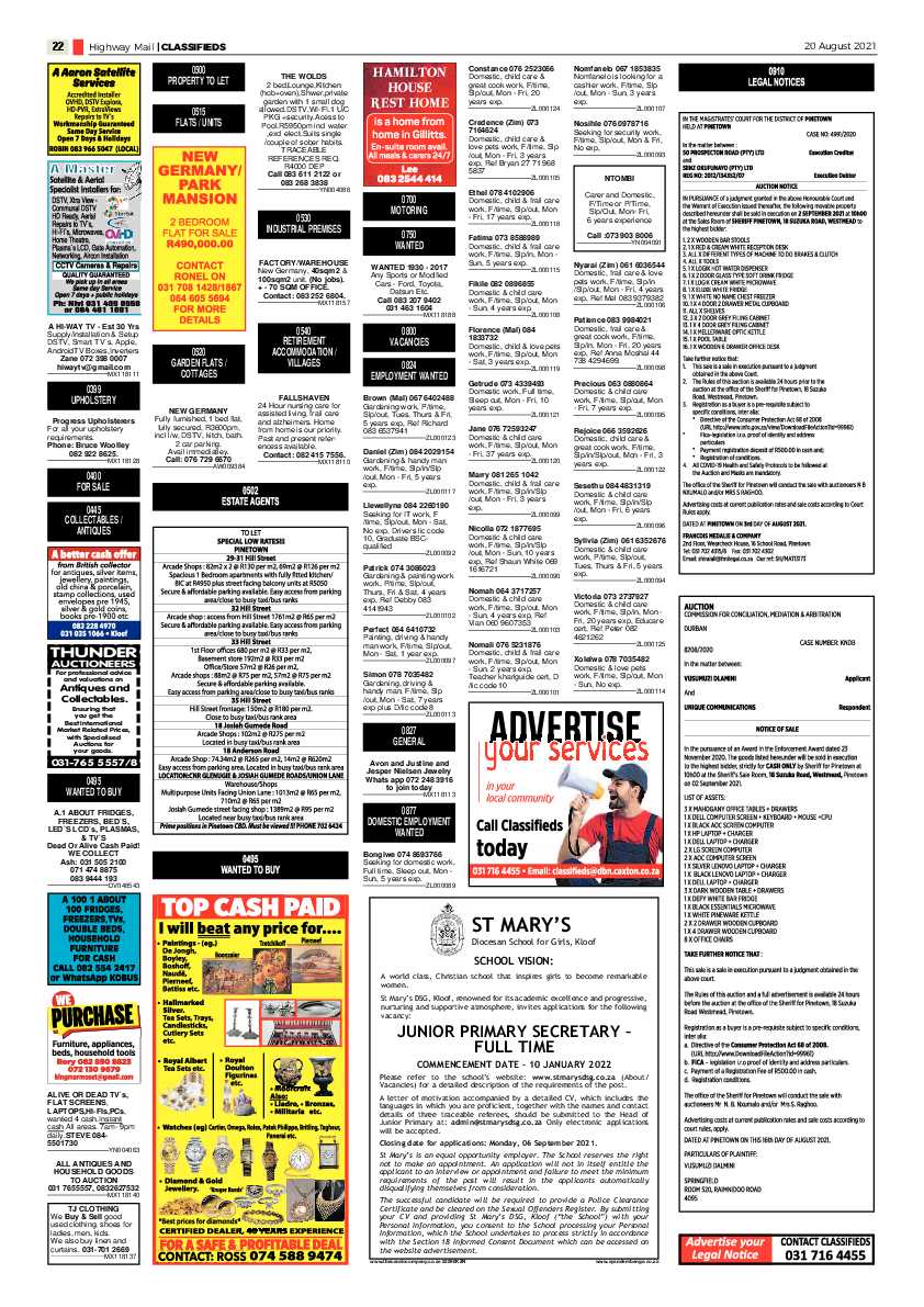 Highway Mail 20 August 2021 page 22