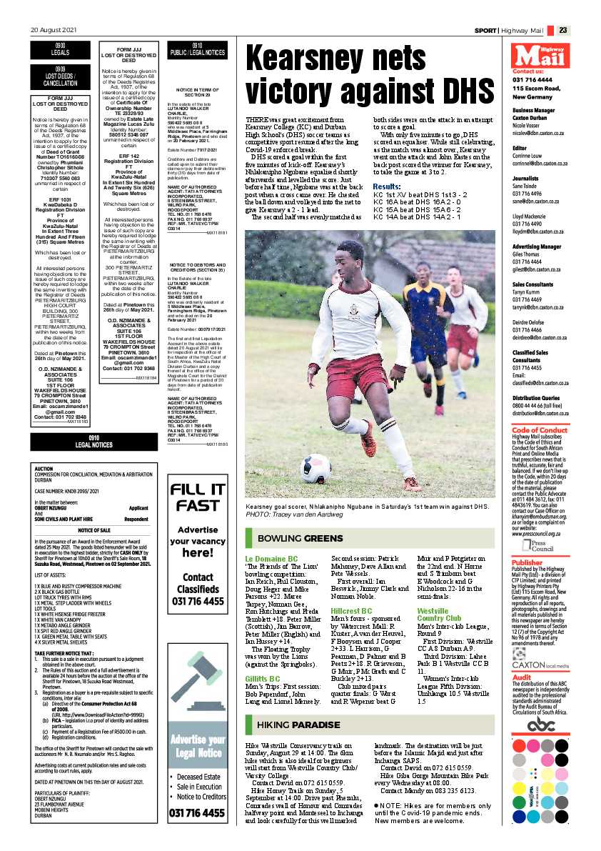 Highway Mail 20 August 2021 page 23