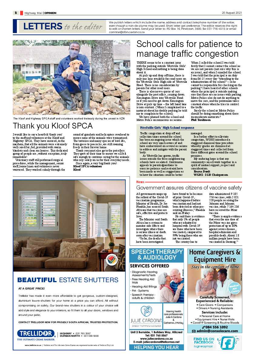 Highway Mail 20 August 2021 page 6