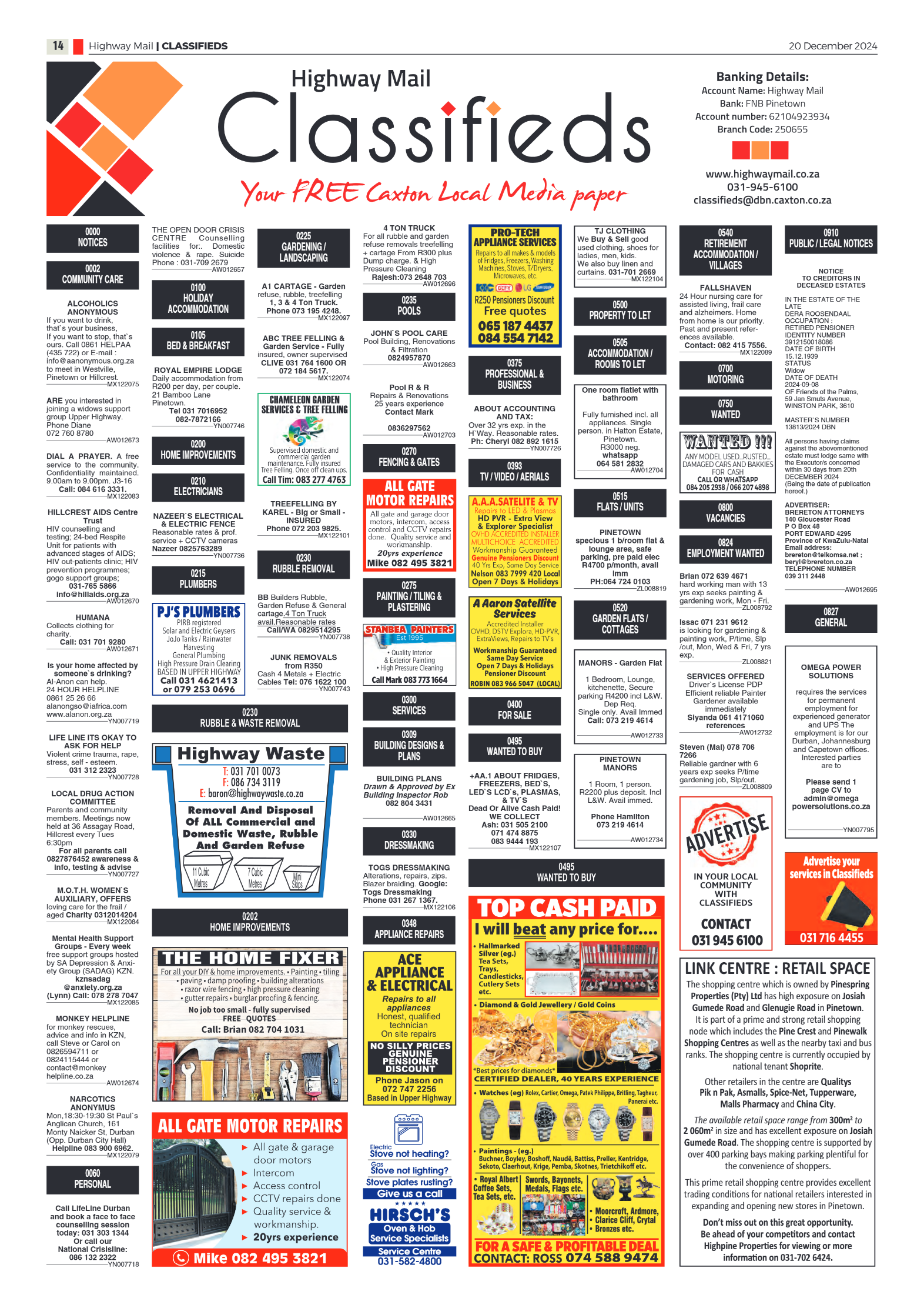 Highway Mail 20 December 2024 page 14