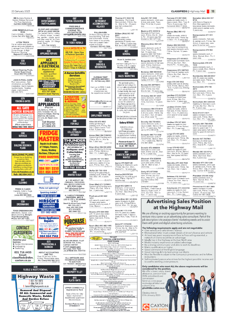 Highway Mail 20 January 2023 page 13
