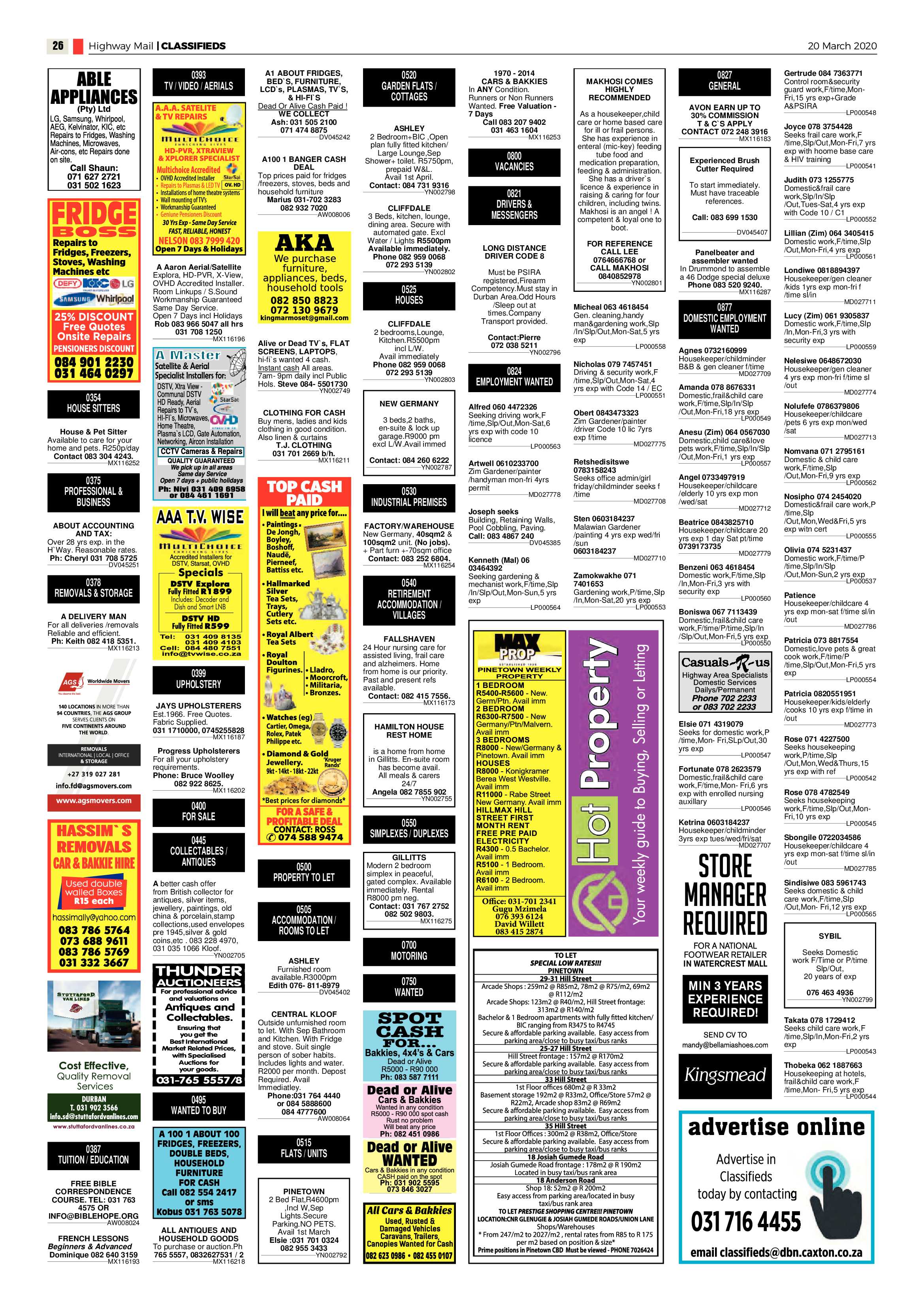 Highway Mail 20 March 2020 page 26
