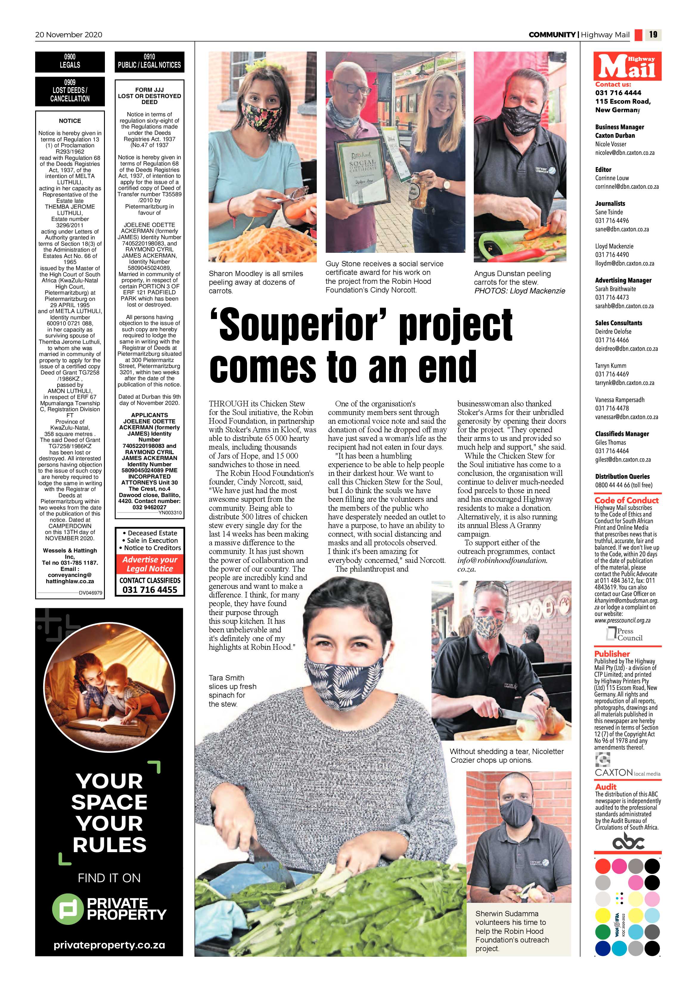 Highway Mail 20 November 2020 page 19