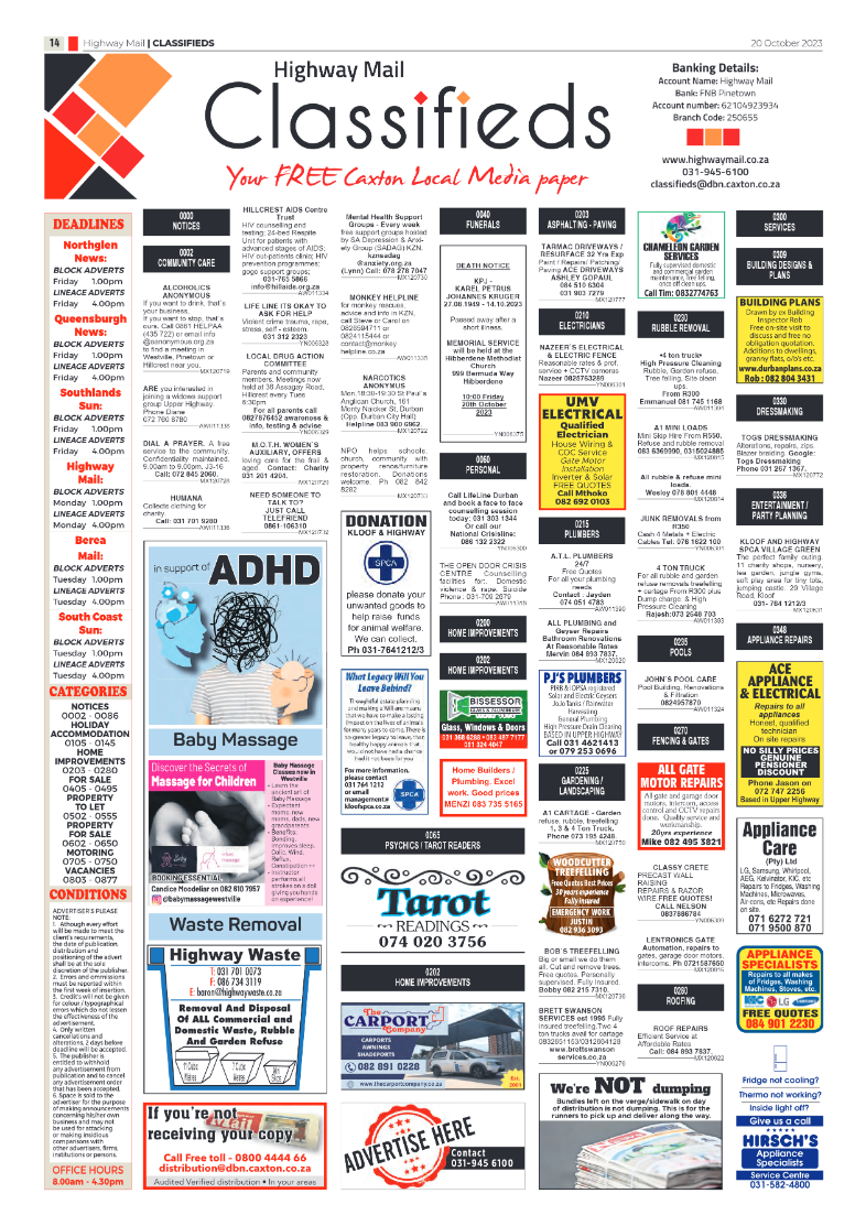 Highway Mail 20 October 2023 page 14