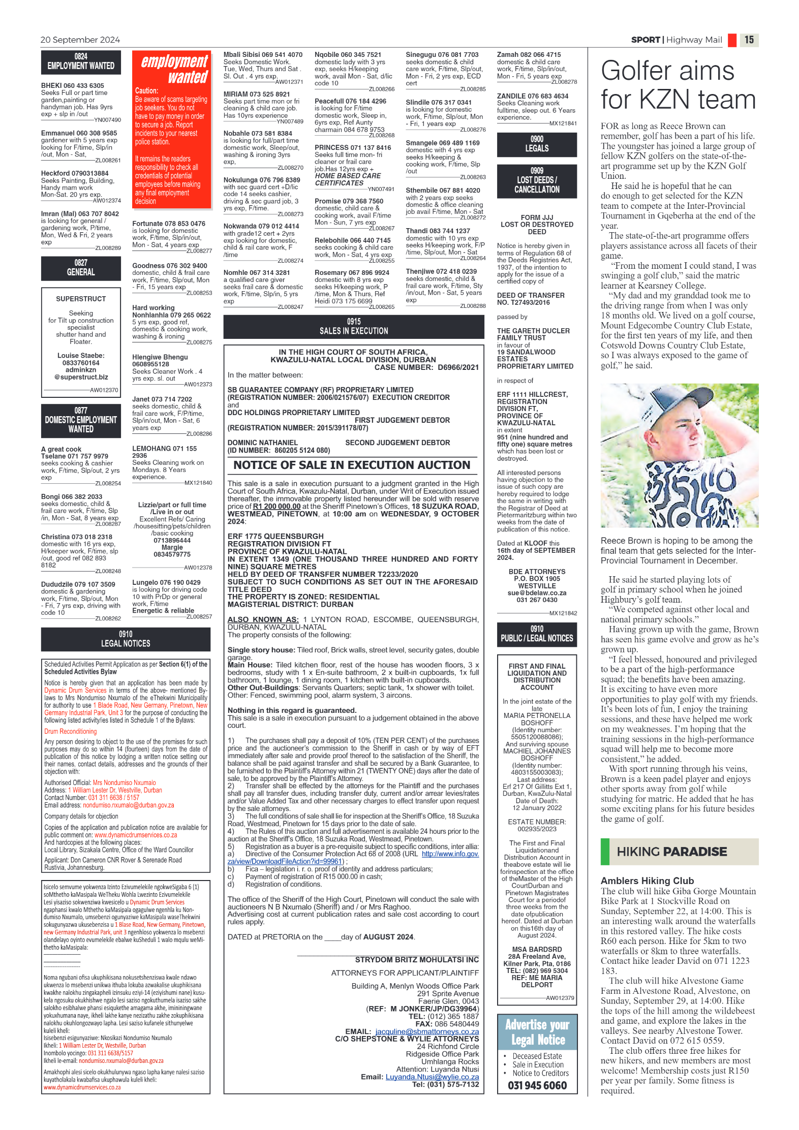Highway Mail 20 September 2024 page 15
