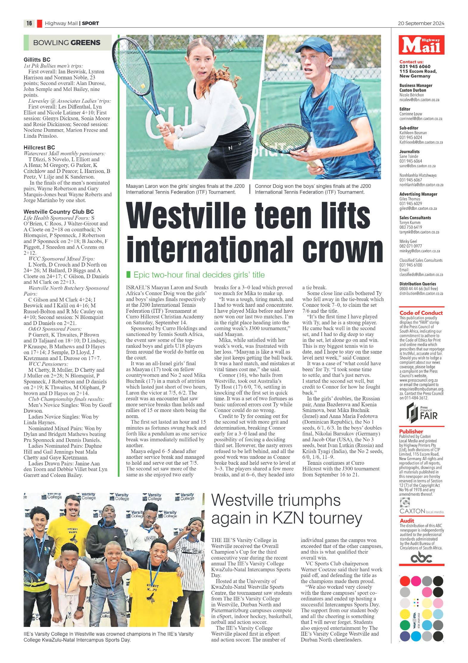 Highway Mail 20 September 2024 page 16