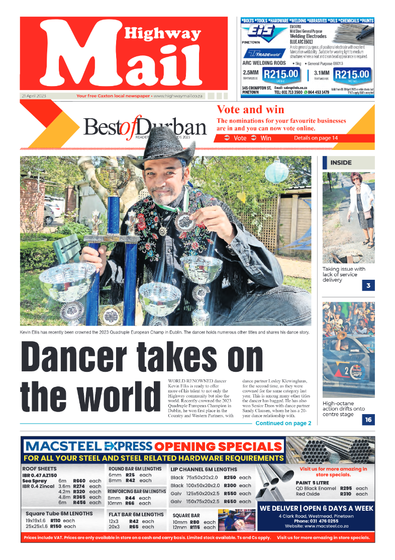 Highway Mail 21 April 2023 page 1