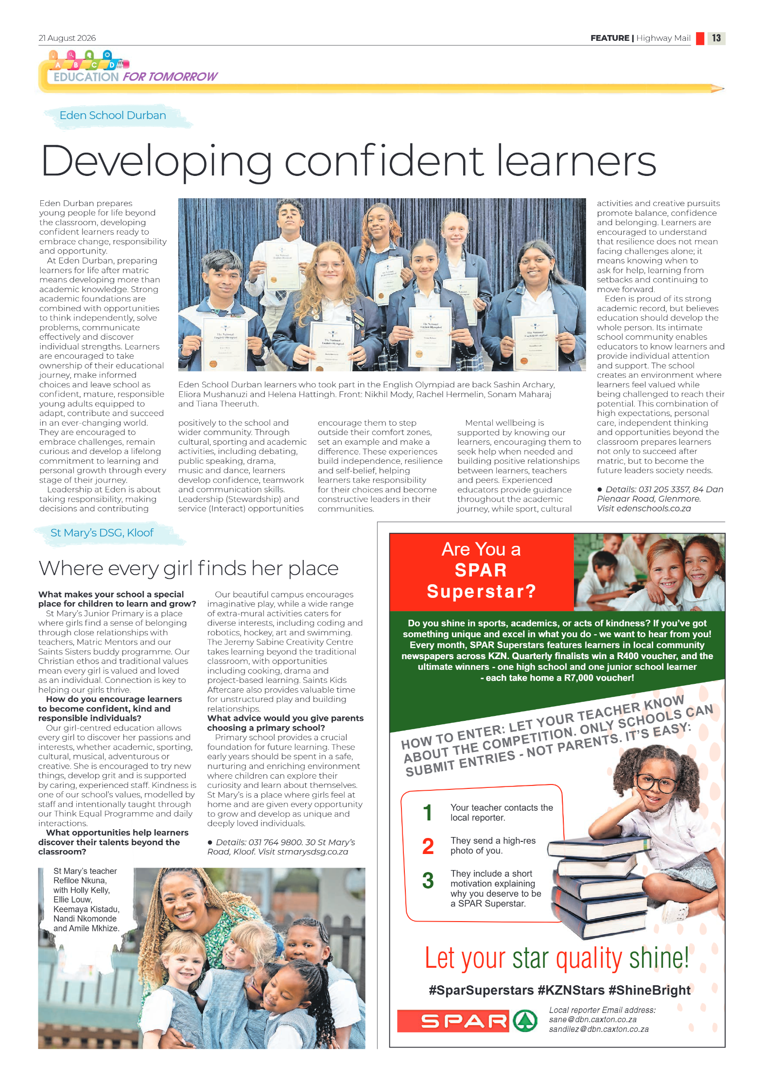Highway Mail 21 August 2026 page 13