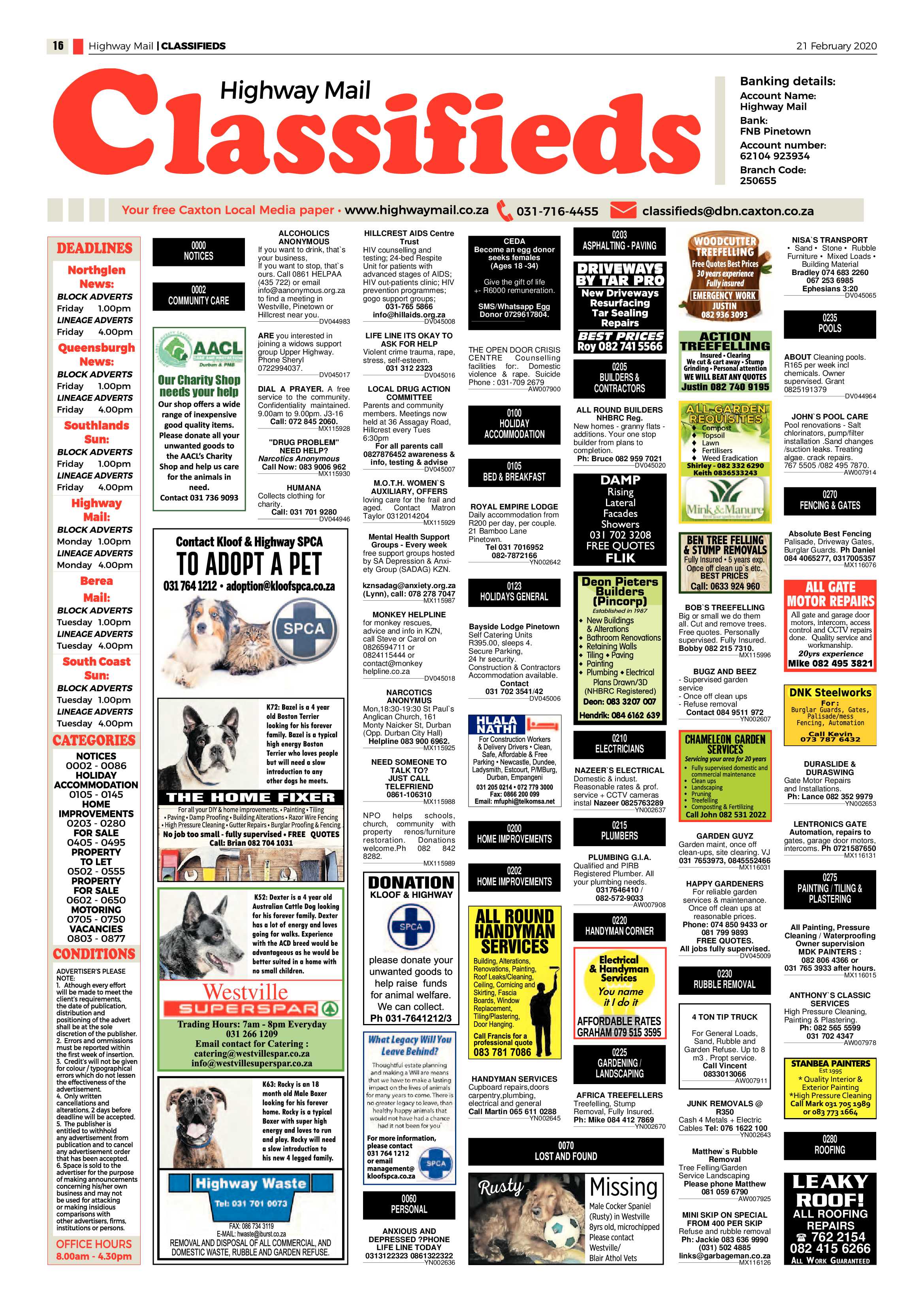 Highway Mail 21 February 2020 page 16