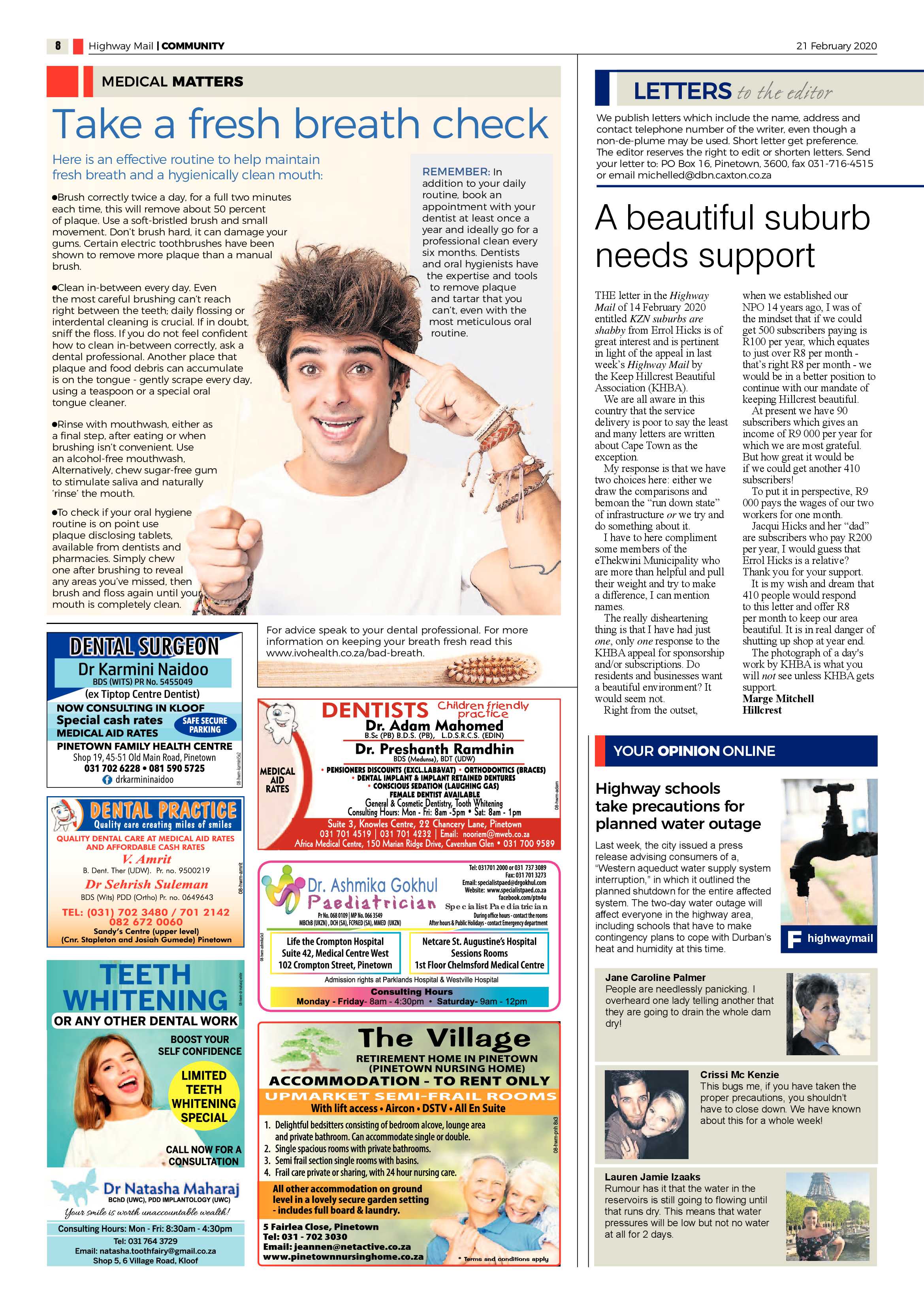 Highway Mail 21 February 2020 page 8