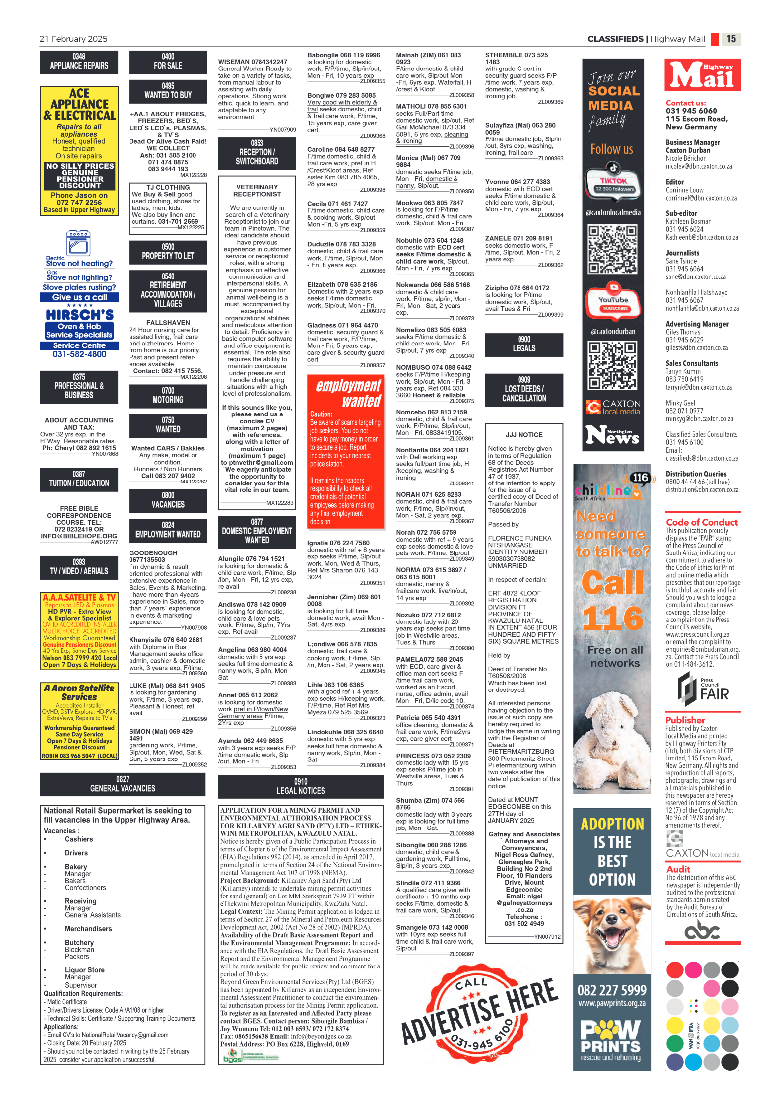 Highway Mail 21 February 2025 page 15
