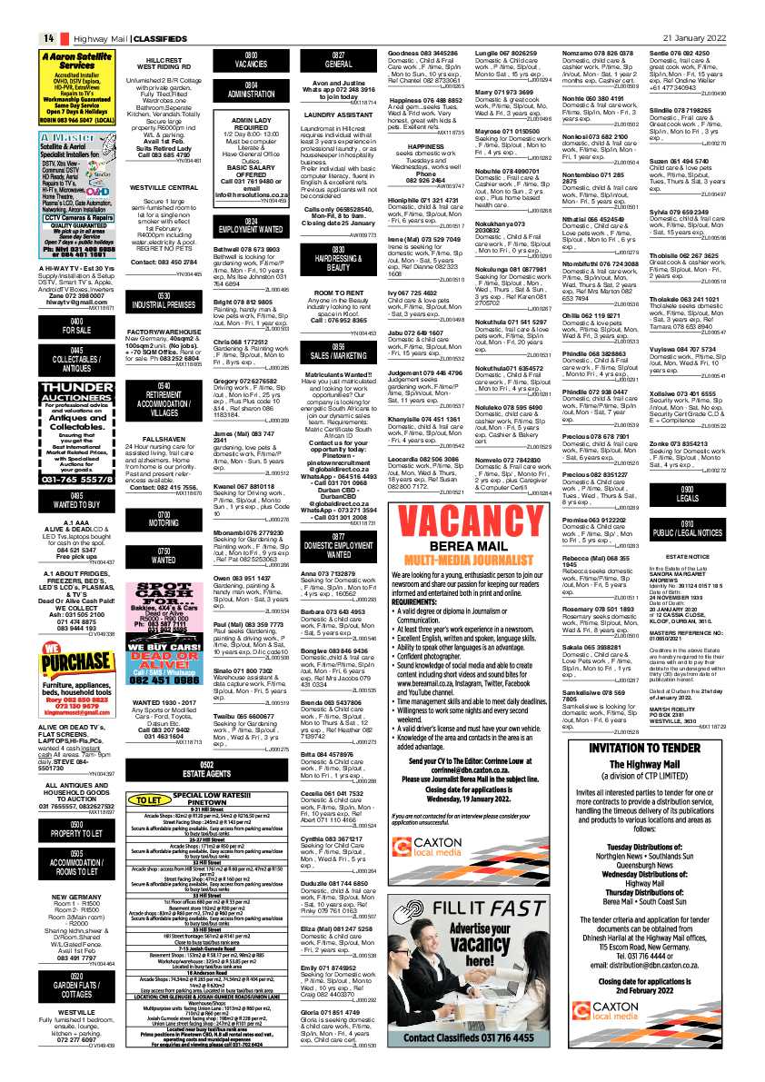Highway Mail 21 January 2022 page 14