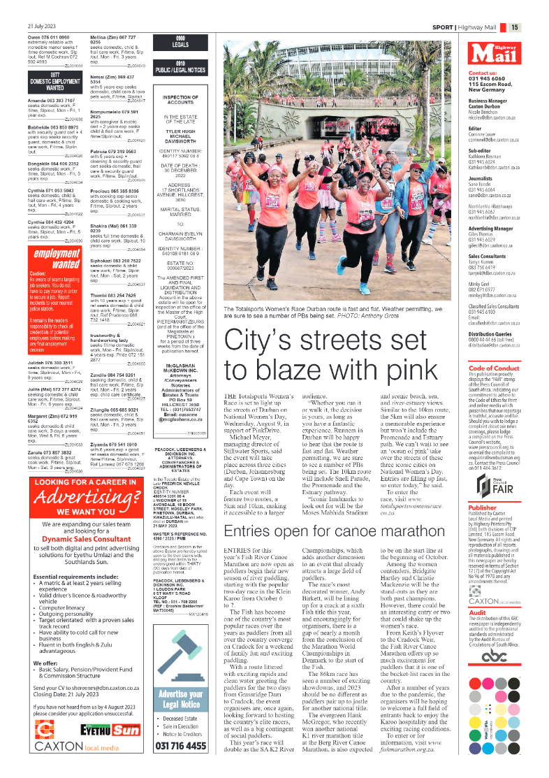 Highway Mail 21 July 2023 page 15